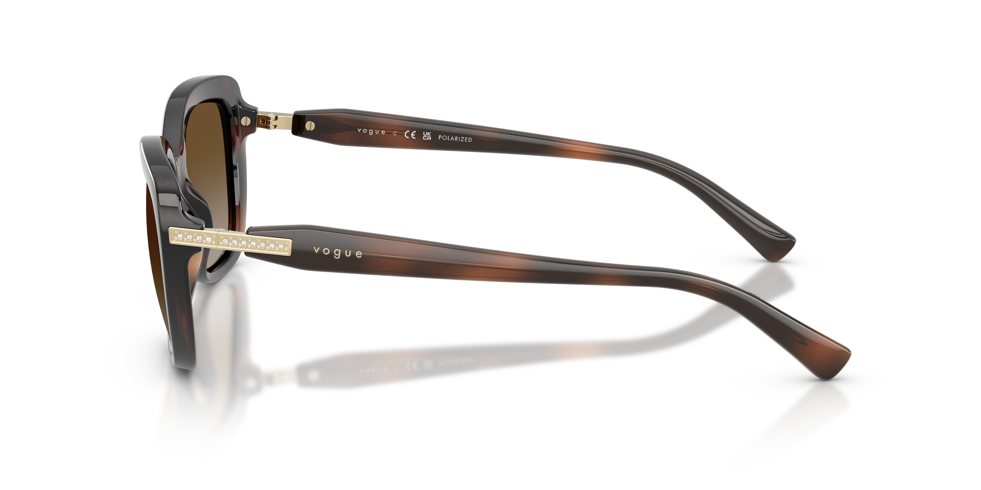VOGUE EYEWEAR VO5678SB 2386T5 Occhiali da sole Nylon Marrone Grigio Farfalla Polarizzata Sfumato - immagine 4
