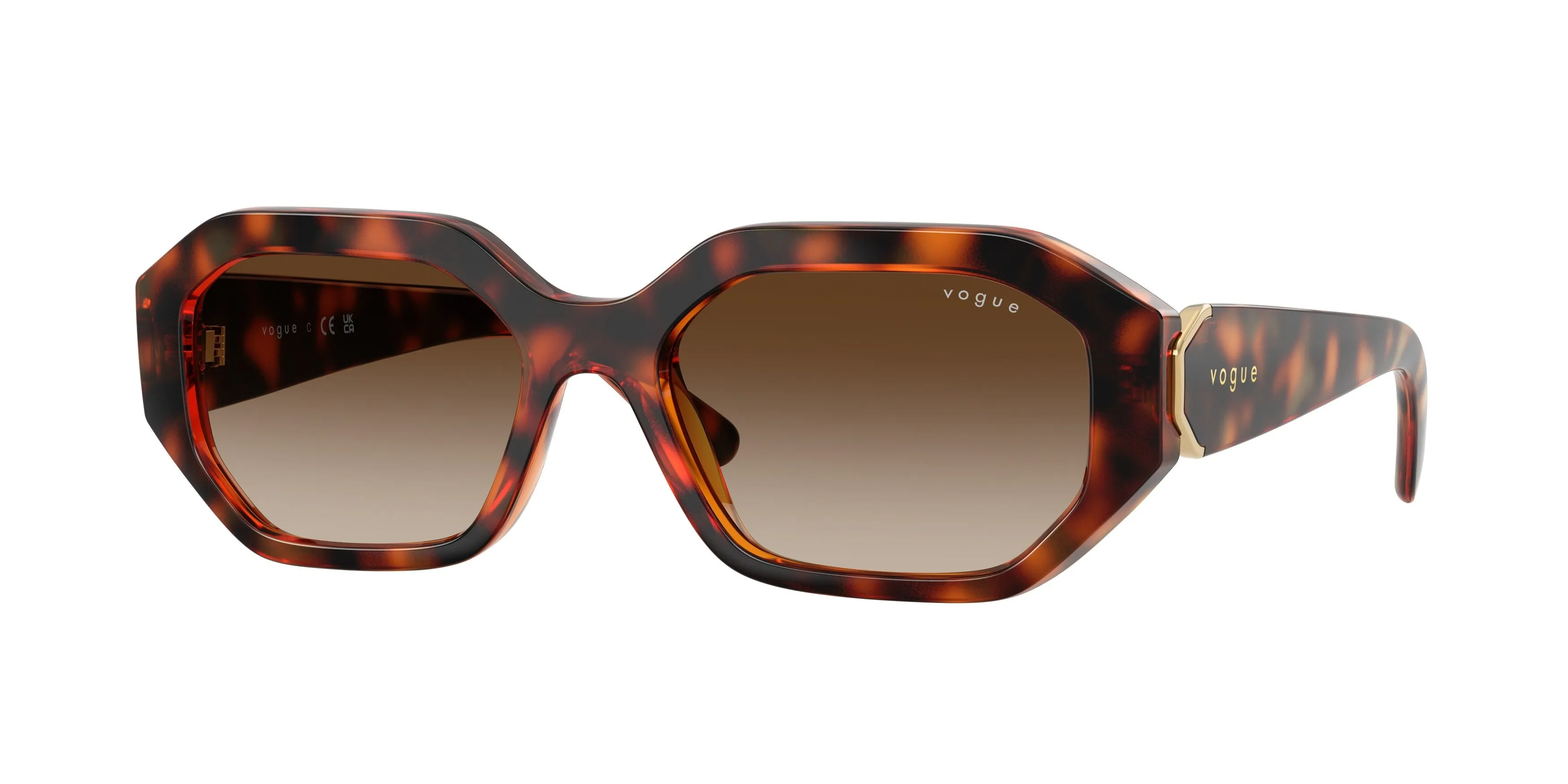 VOGUE EYEWEAR VO5675S W65613 Occhiali da sole Nylon Marrone Marrone Geometrica Normale Sfumato - immagine 1