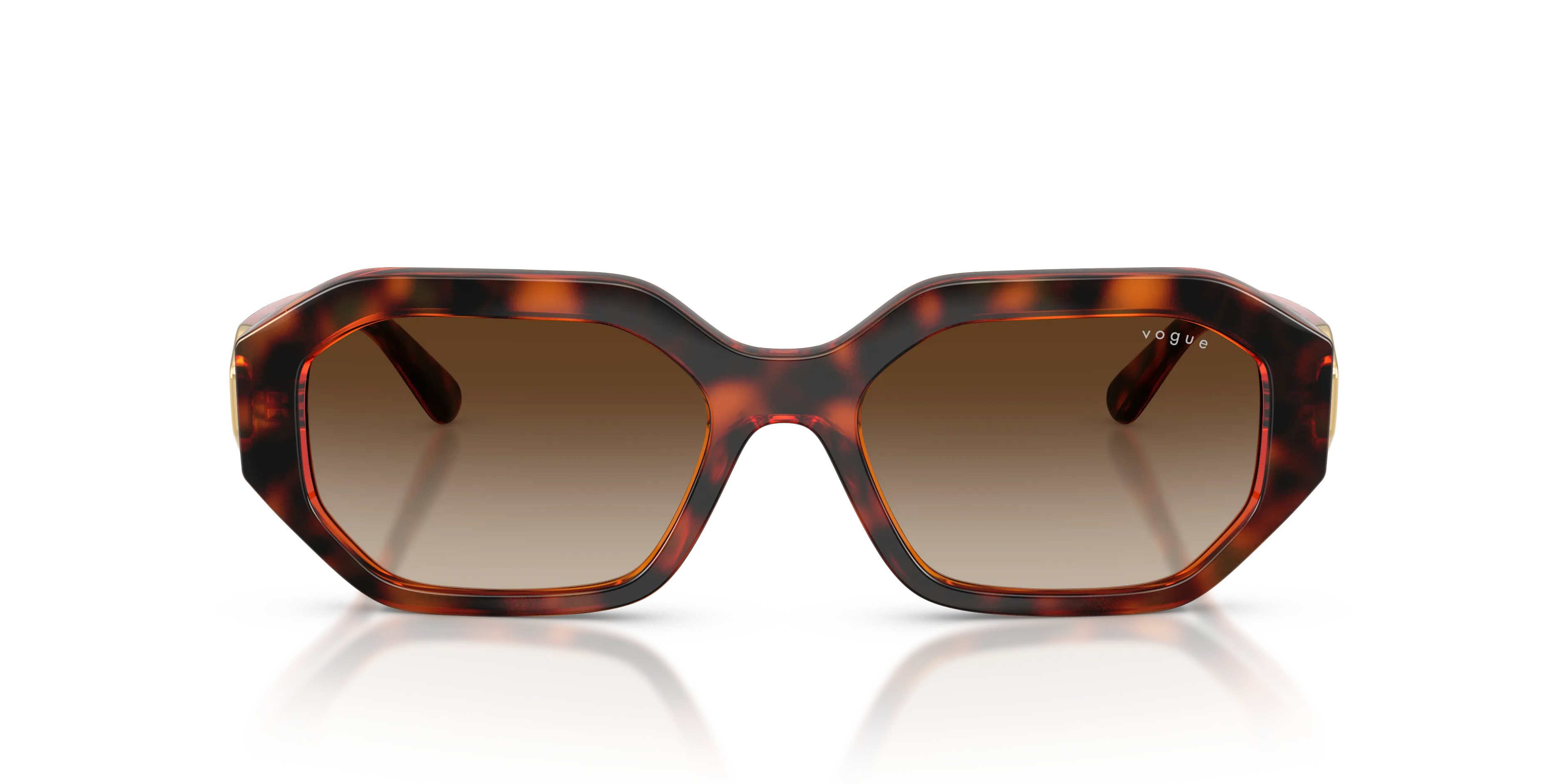 VOGUE EYEWEAR VO5675S W65613 Occhiali da sole Nylon Marrone Marrone Geometrica Normale Sfumato - immagine 3