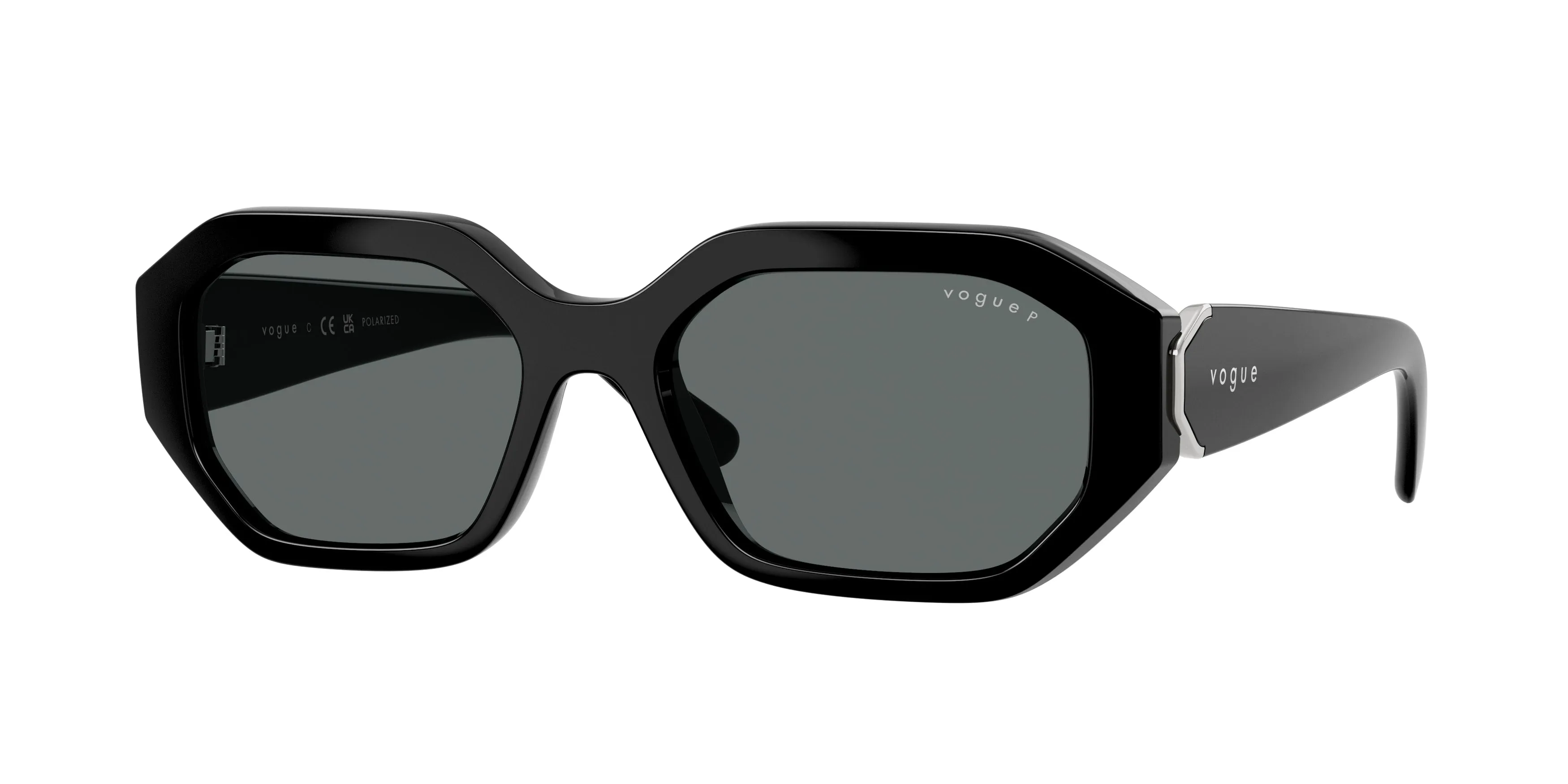 VOGUE EYEWEAR VO5675S W44/81 Occhiali da sole Nylon Nero Grigio Geometrica Polarizzata - immagine 1