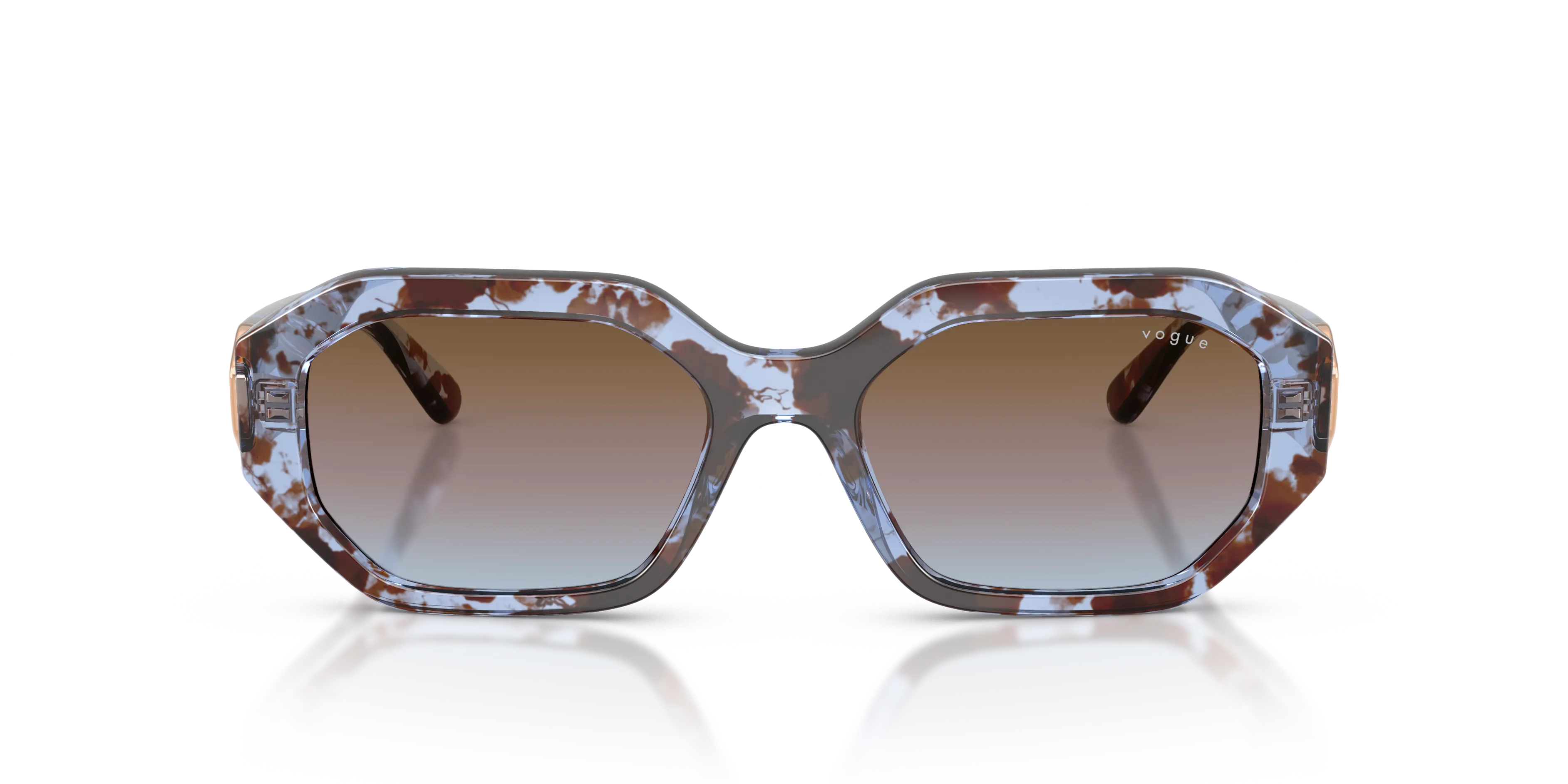 VOGUE EYEWEAR VO5675S 320148 Occhiali da sole Nylon Blu Blu Geometrica Normale Sfumato - immagine 3