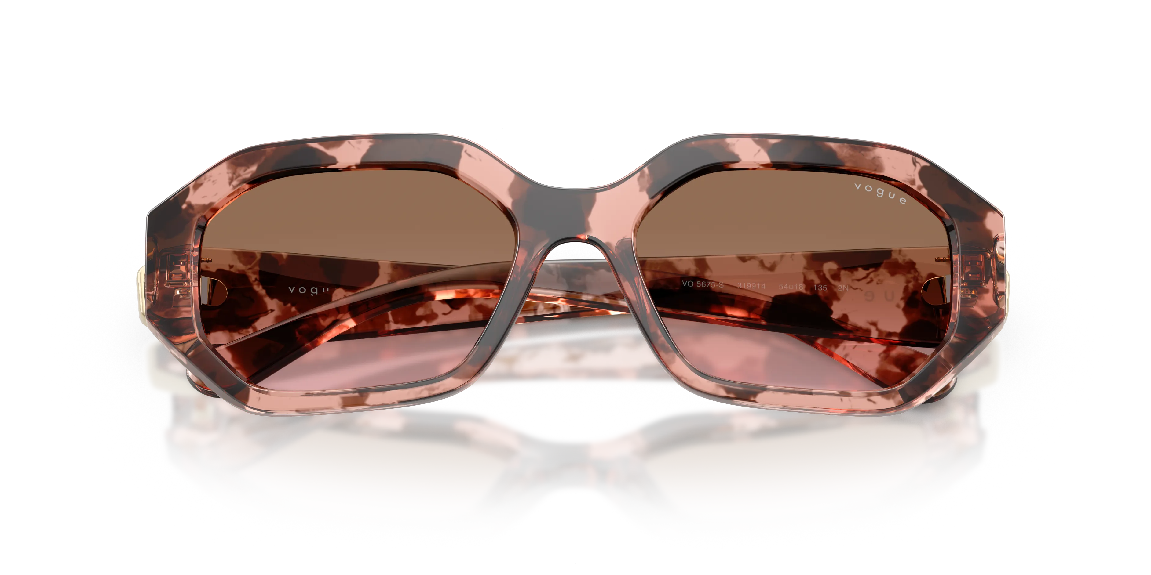 VOGUE EYEWEAR VO5675S 319914 Occhiali da sole Nylon Rosa Rosa Geometrica Normale Sfumato - immagine 2