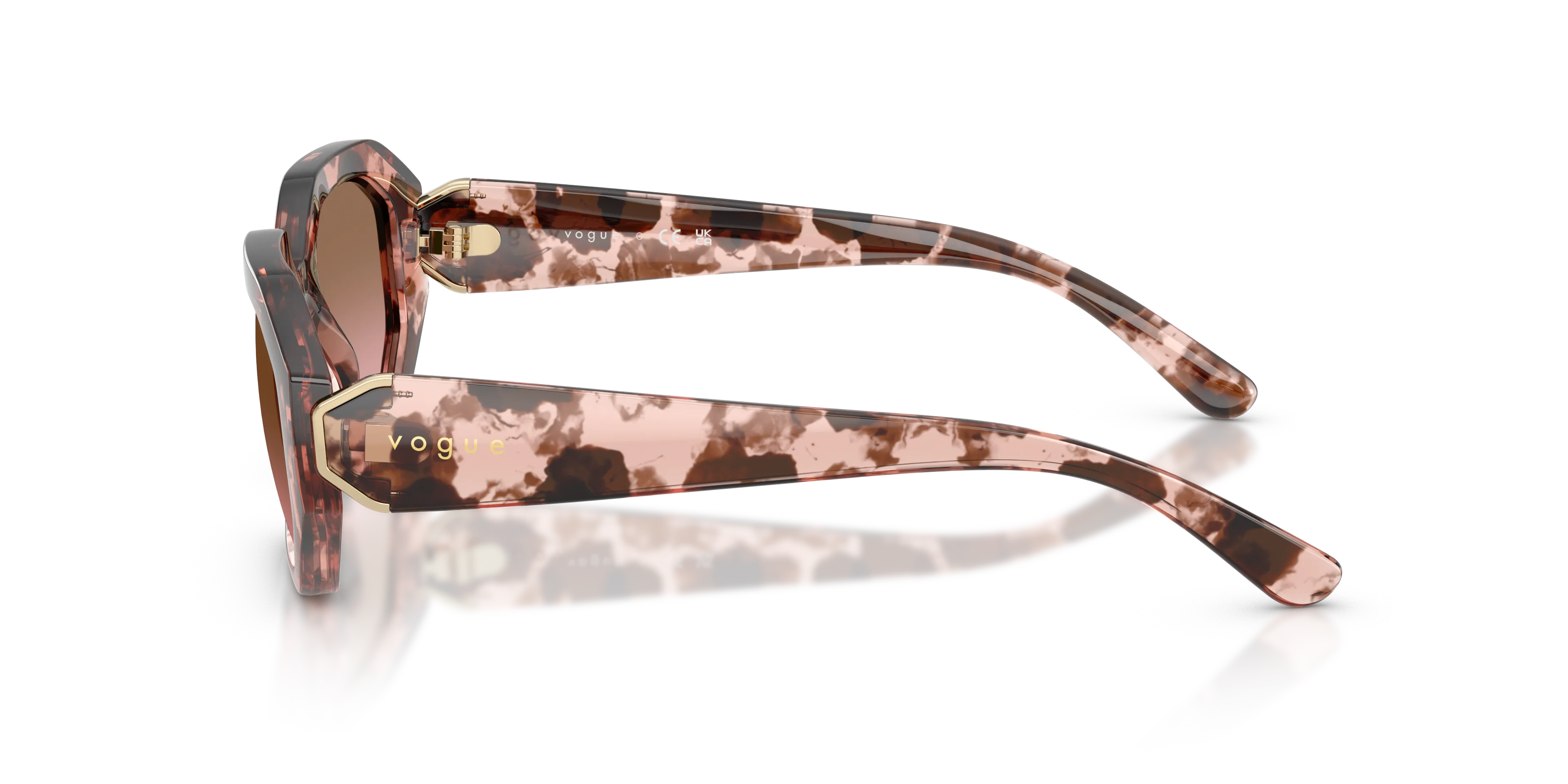 VOGUE EYEWEAR VO5675S 319914 Occhiali da sole Nylon Rosa Rosa Geometrica Normale Sfumato - immagine 4