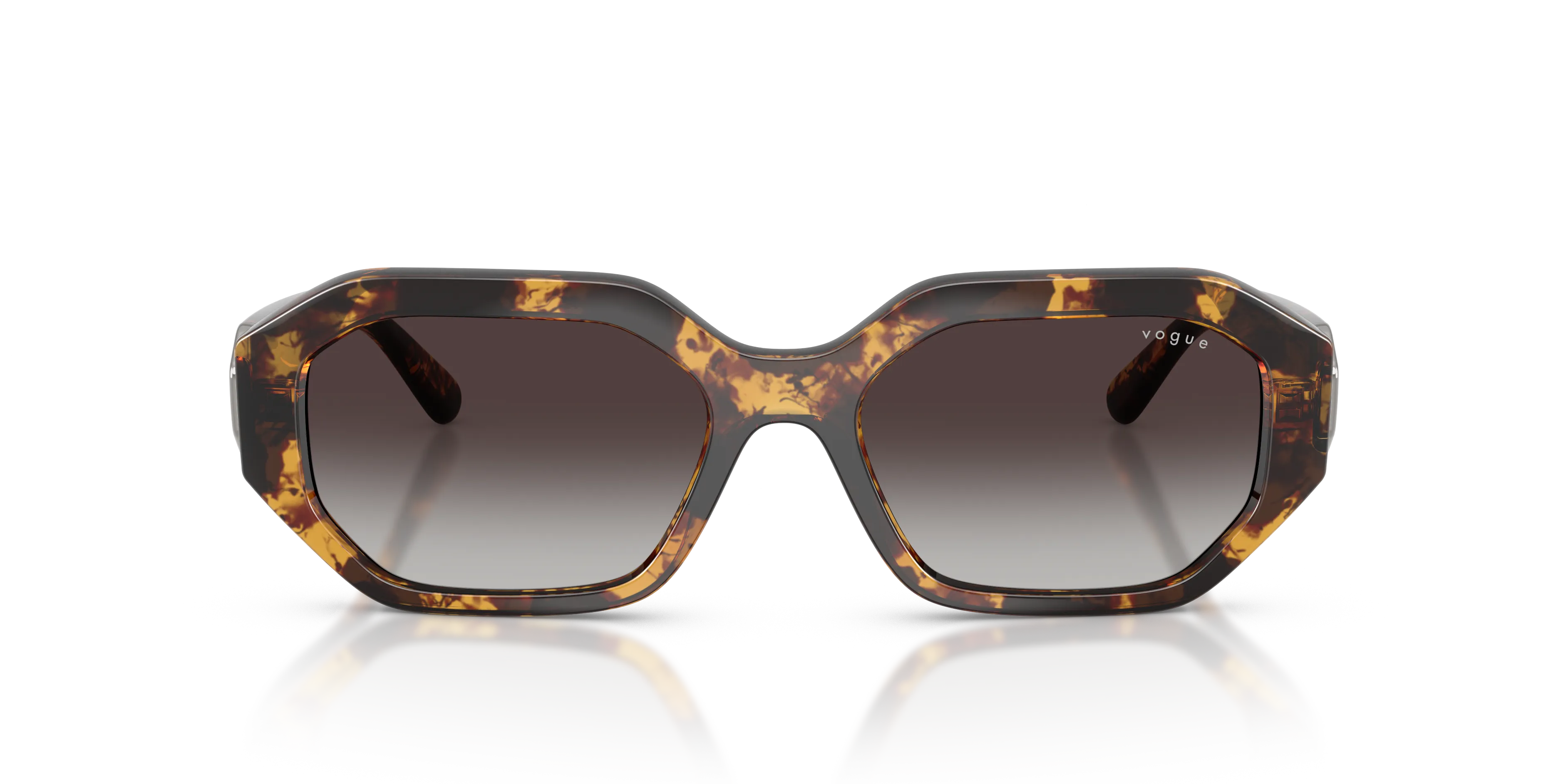 VOGUE EYEWEAR VO5675S 31798G Occhiali da sole Nylon Tartaruga Grigio Geometrica Normale Sfumato - immagine 3