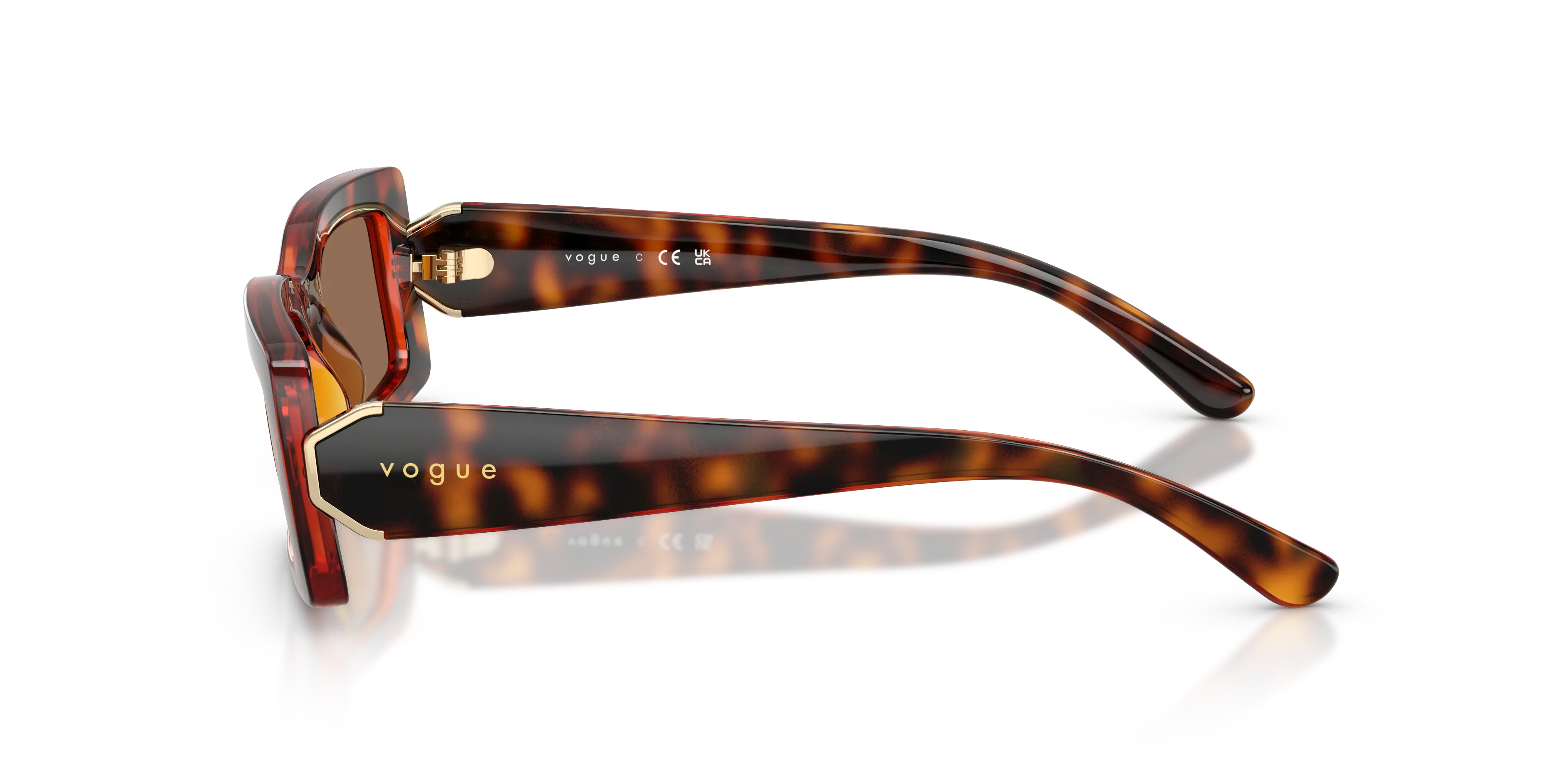 VOGUE EYEWEAR VO5674S W65673 Occhiali da sole Nylon Marrone Marrone Squadrata Normale - immagine 4