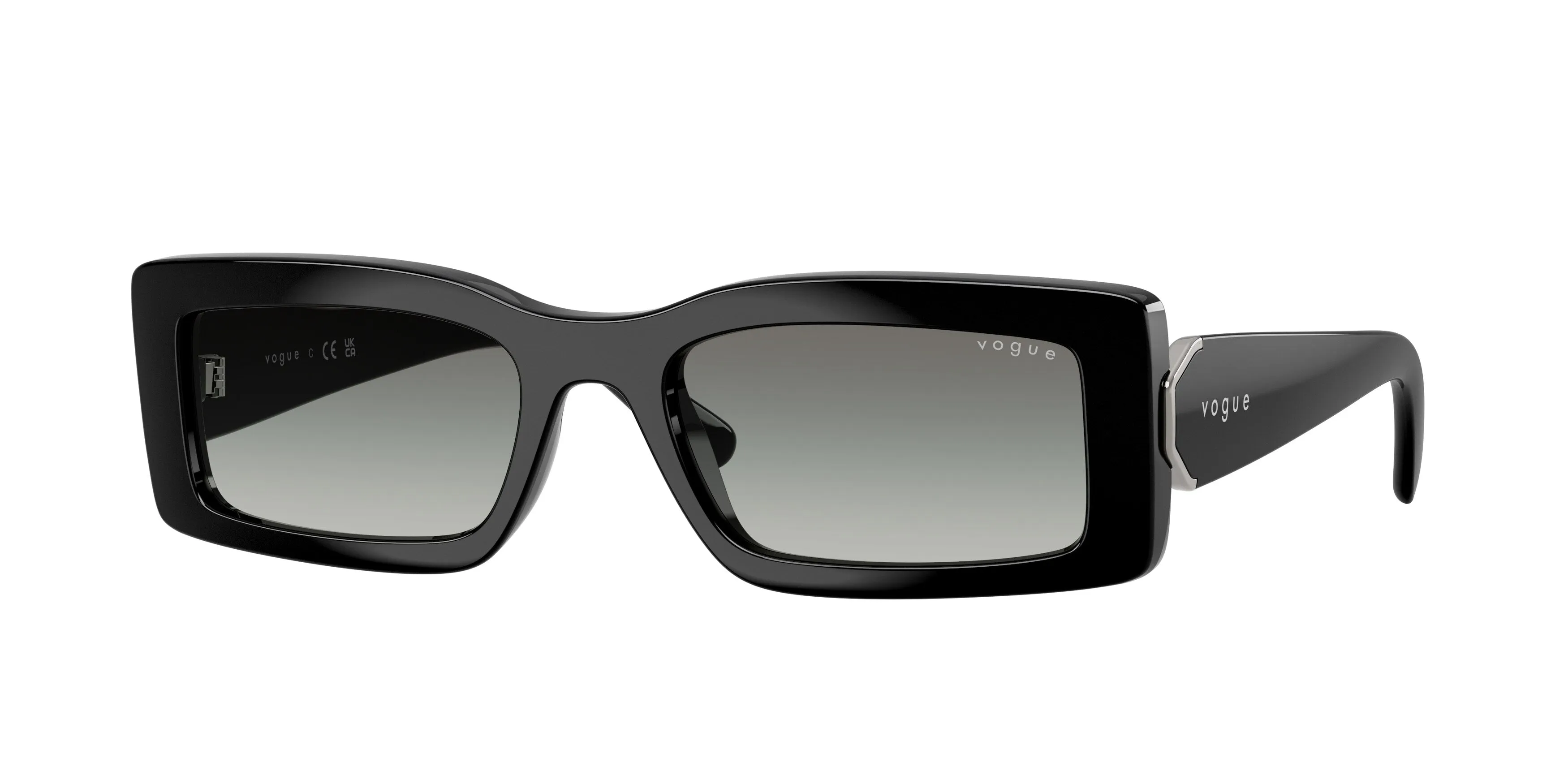 VOGUE EYEWEAR VO5674S W44/11 Occhiali da sole Nylon Nero Grigio Squadrata Normale Sfumato - immagine 1