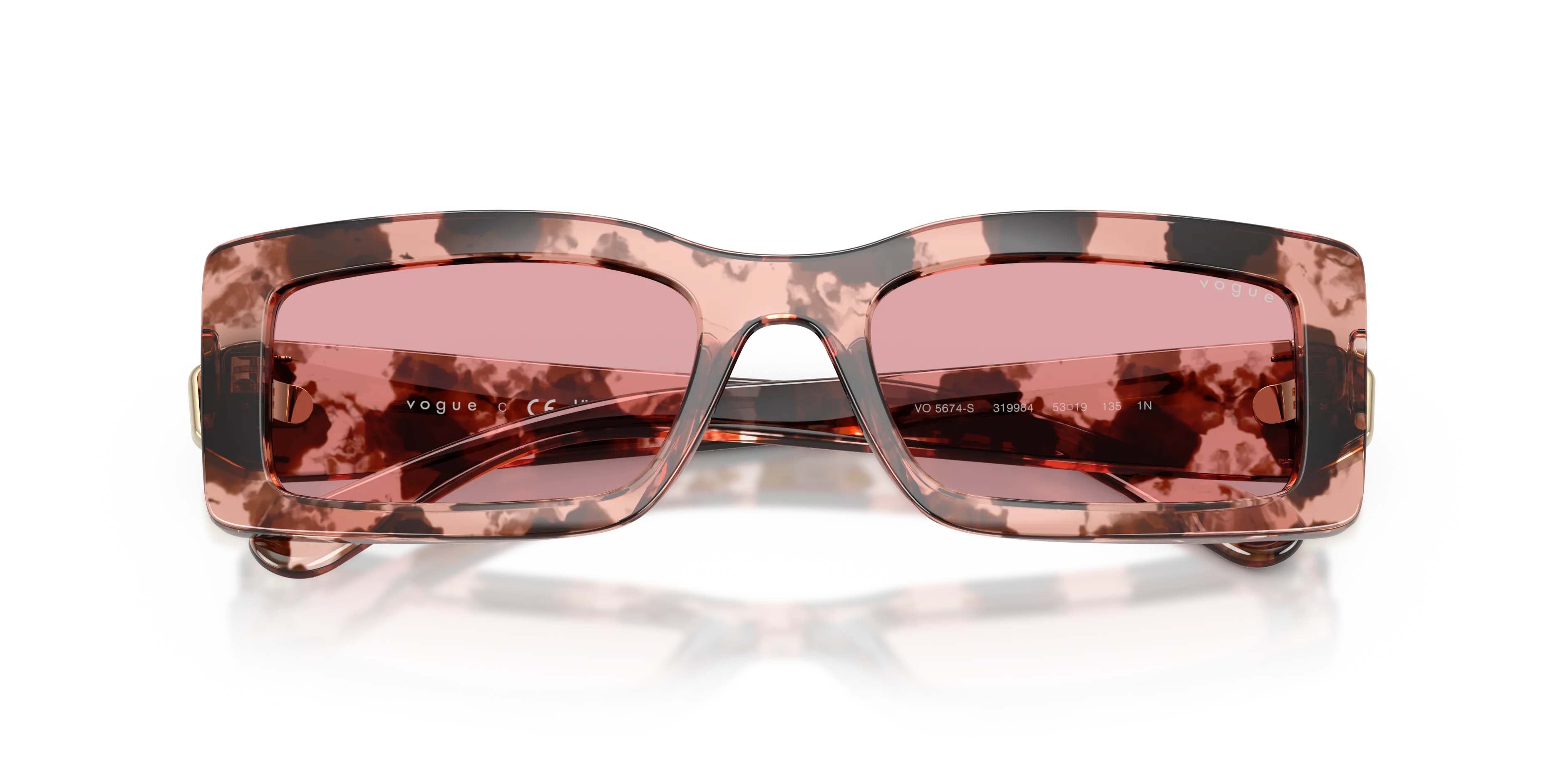 VOGUE EYEWEAR VO5674S 319984 Occhiali da sole Nylon Rosa Viola Squadrata Normale - immagine 2