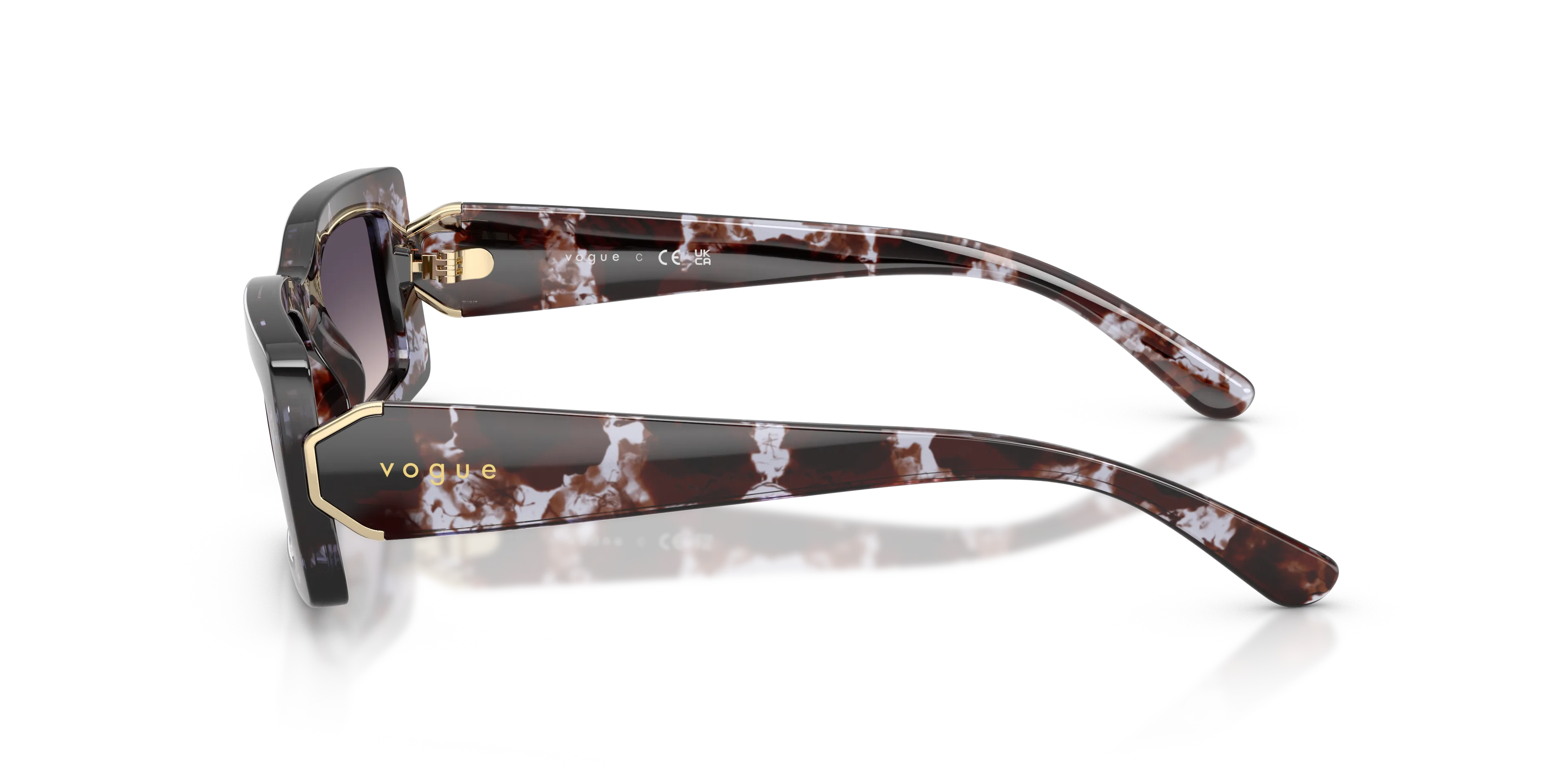 VOGUE EYEWEAR VO5674S 317836 Occhiali da sole Nylon Viola Rosa Squadrata Normale Sfumato - immagine 4