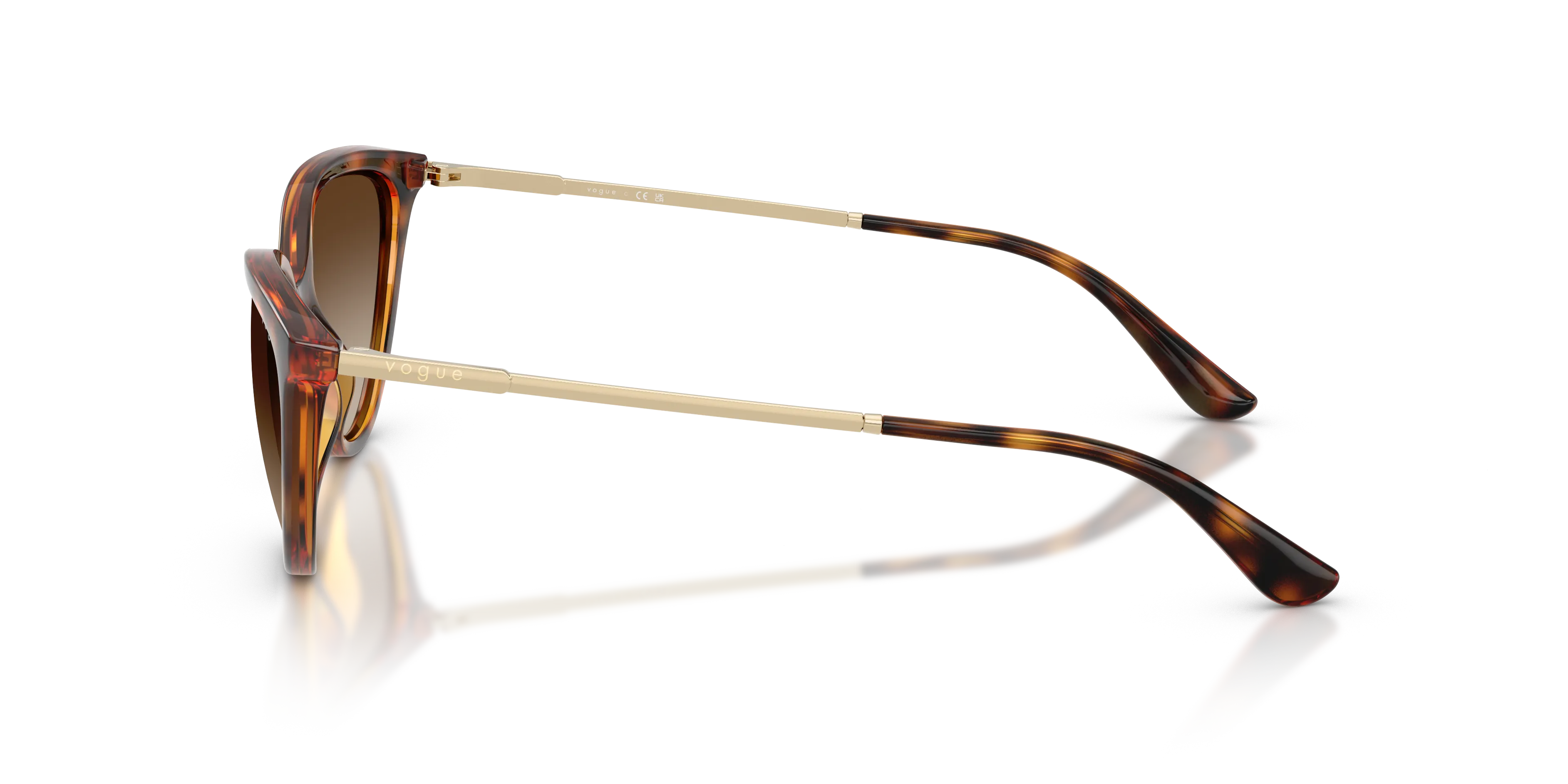 VOGUE EYEWEAR VO5672S W65613 Occhiali da sole Nylon Marrone Marrone Cat Eye Normale Sfumato - immagine 4
