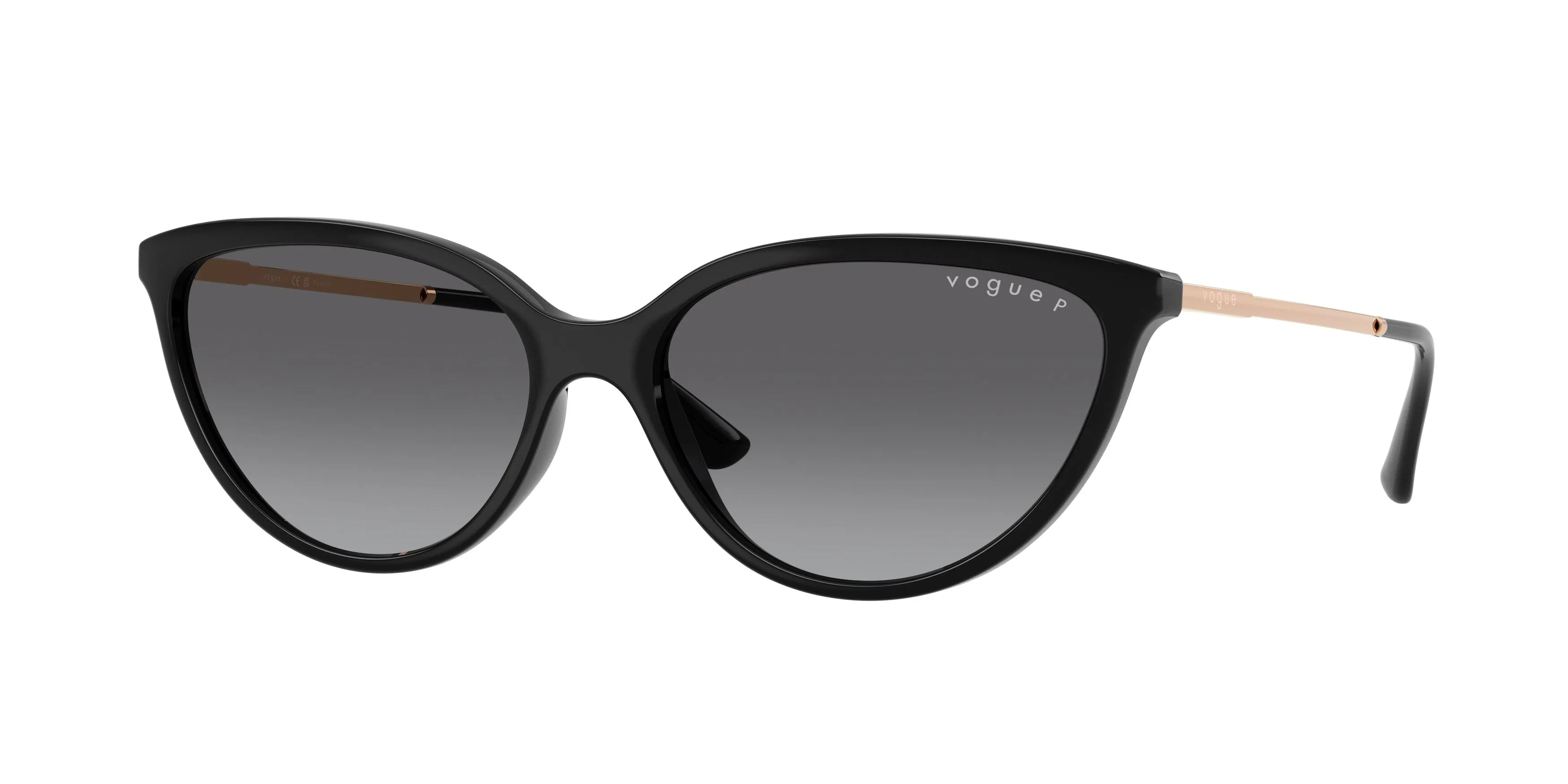 VOGUE EYEWEAR VO5672S W44/T3 Occhiali da sole Nylon Nero Grigio Cat Eye Polarizzata Sfumato - immagine 1