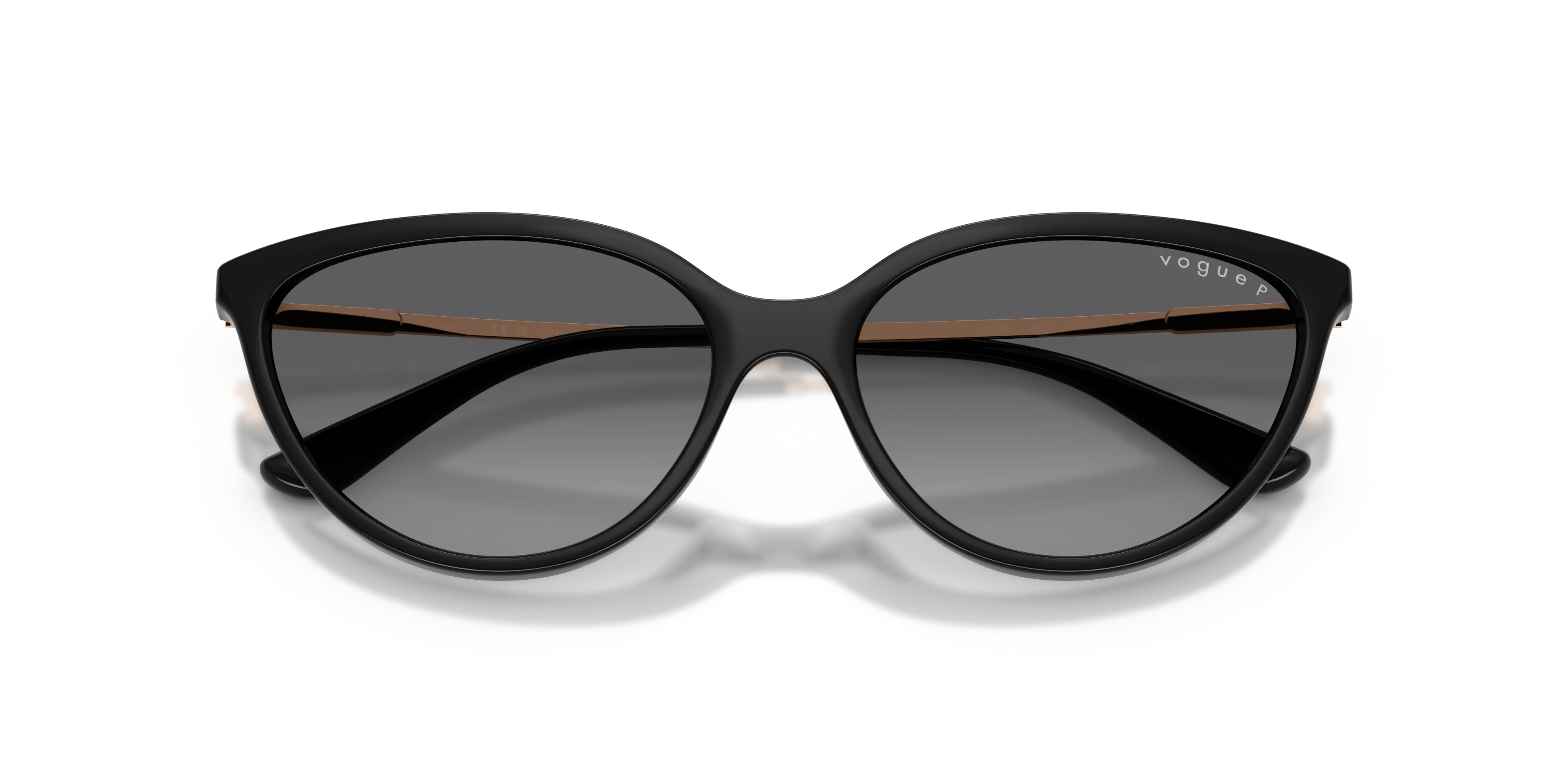VOGUE EYEWEAR VO5672S W44/T3 Occhiali da sole Nylon Nero Grigio Cat Eye Polarizzata Sfumato - immagine 2
