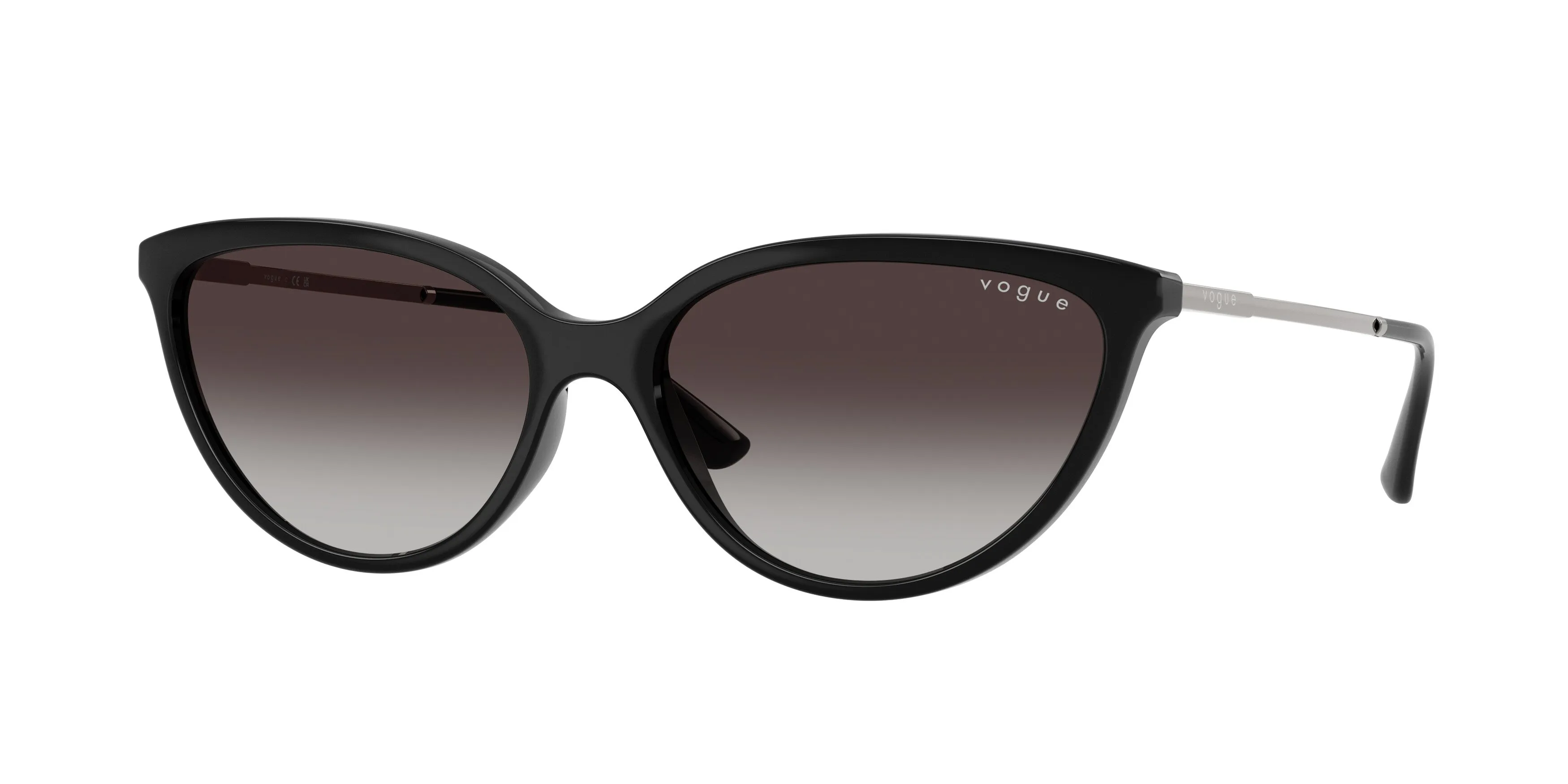 VOGUE EYEWEAR VO5672S W44/8G Occhiali da sole Nylon Nero Grigio Cat Eye Normale Sfumato - immagine 1