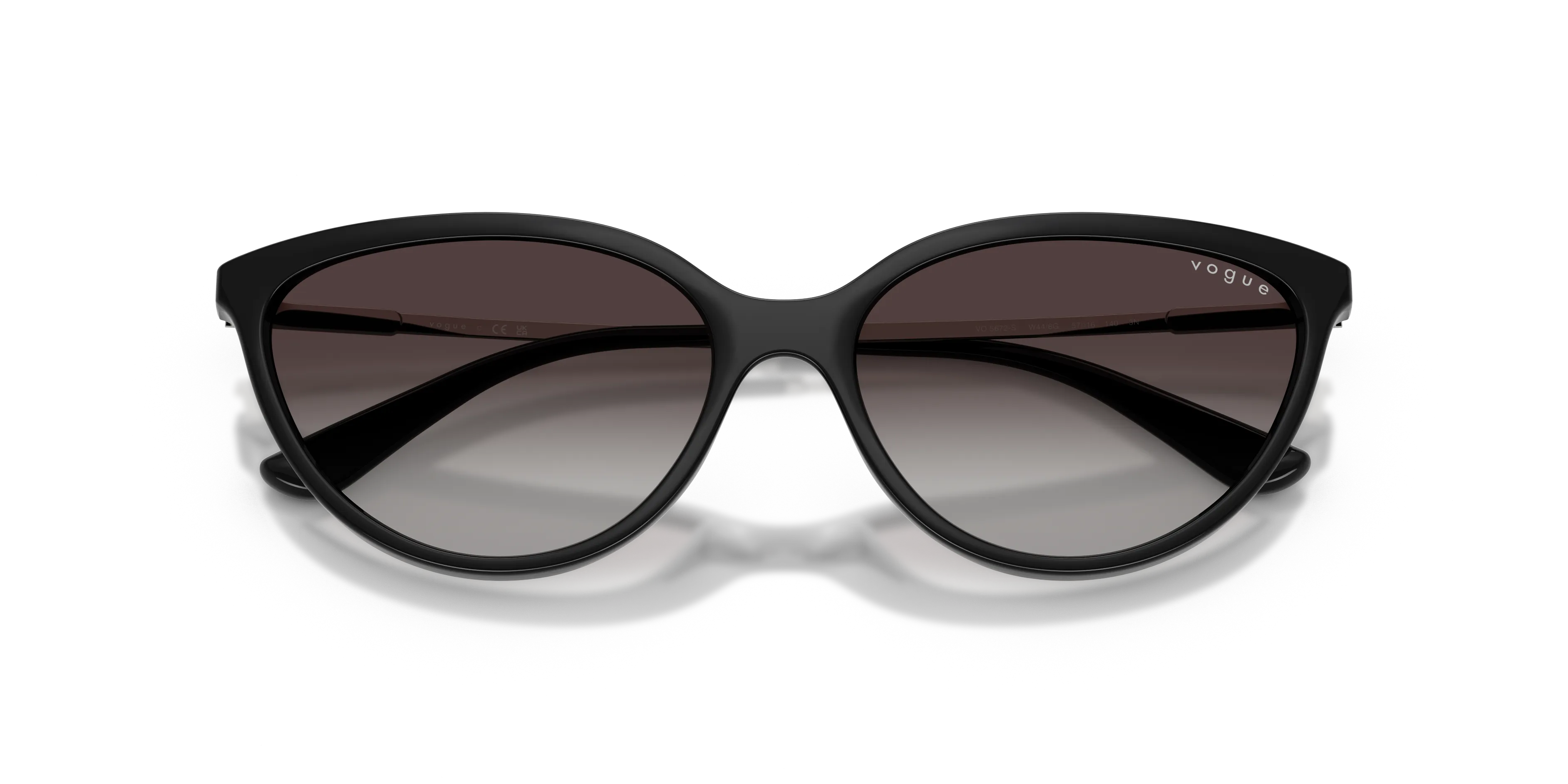 VOGUE EYEWEAR VO5672S W44/8G Occhiali da sole Nylon Nero Grigio Cat Eye Normale Sfumato - immagine 2