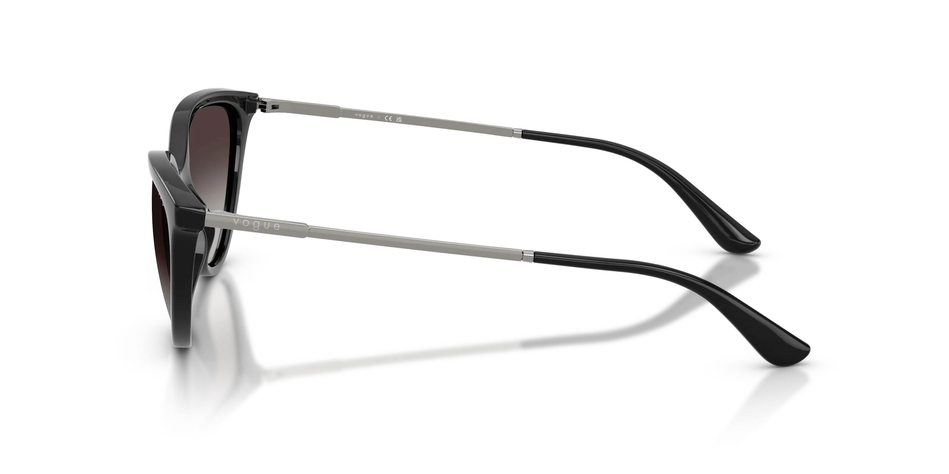 VOGUE EYEWEAR VO5672S W44/8G Occhiali da sole Nylon Nero Grigio Cat Eye Normale Sfumato - immagine 4