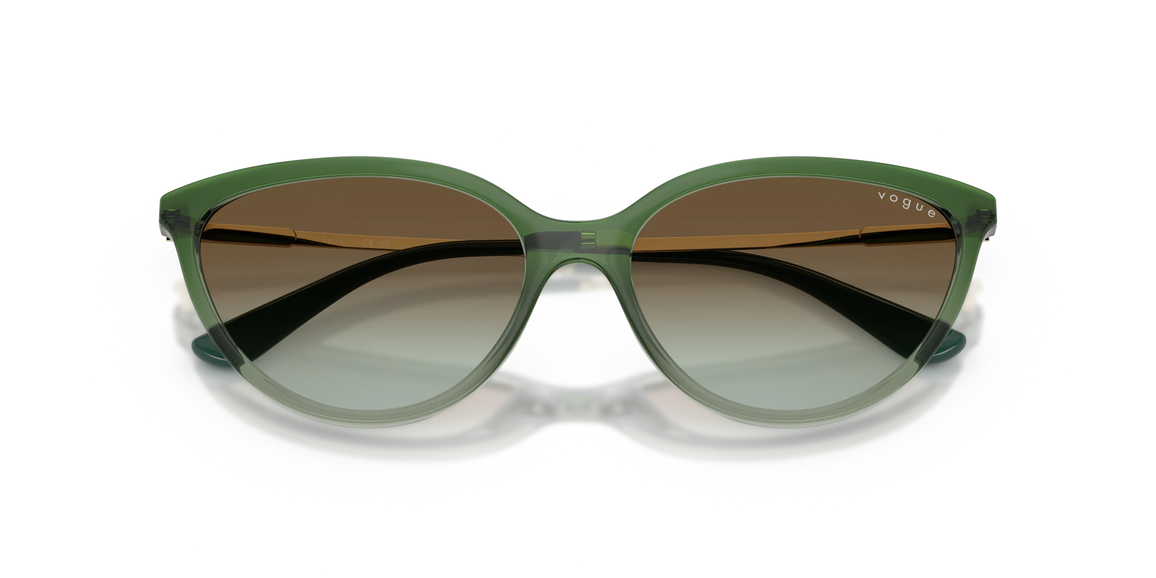 VOGUE EYEWEAR VO5672S 3259E8 Occhiali da sole Nylon Verde Verde Cat Eye Normale Sfumato - immagine 2