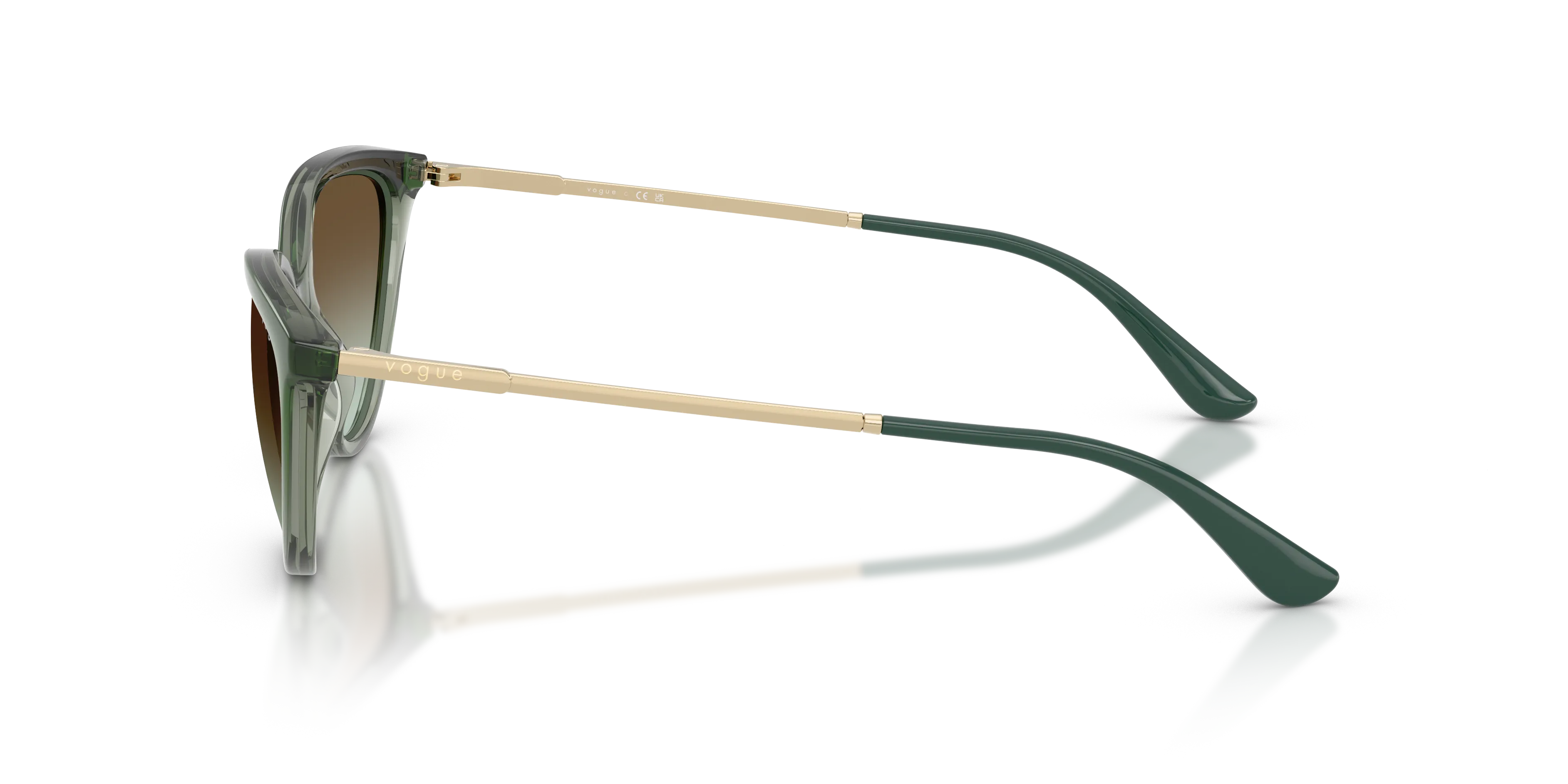 VOGUE EYEWEAR VO5672S 3259E8 Occhiali da sole Nylon Verde Verde Cat Eye Normale Sfumato - immagine 4