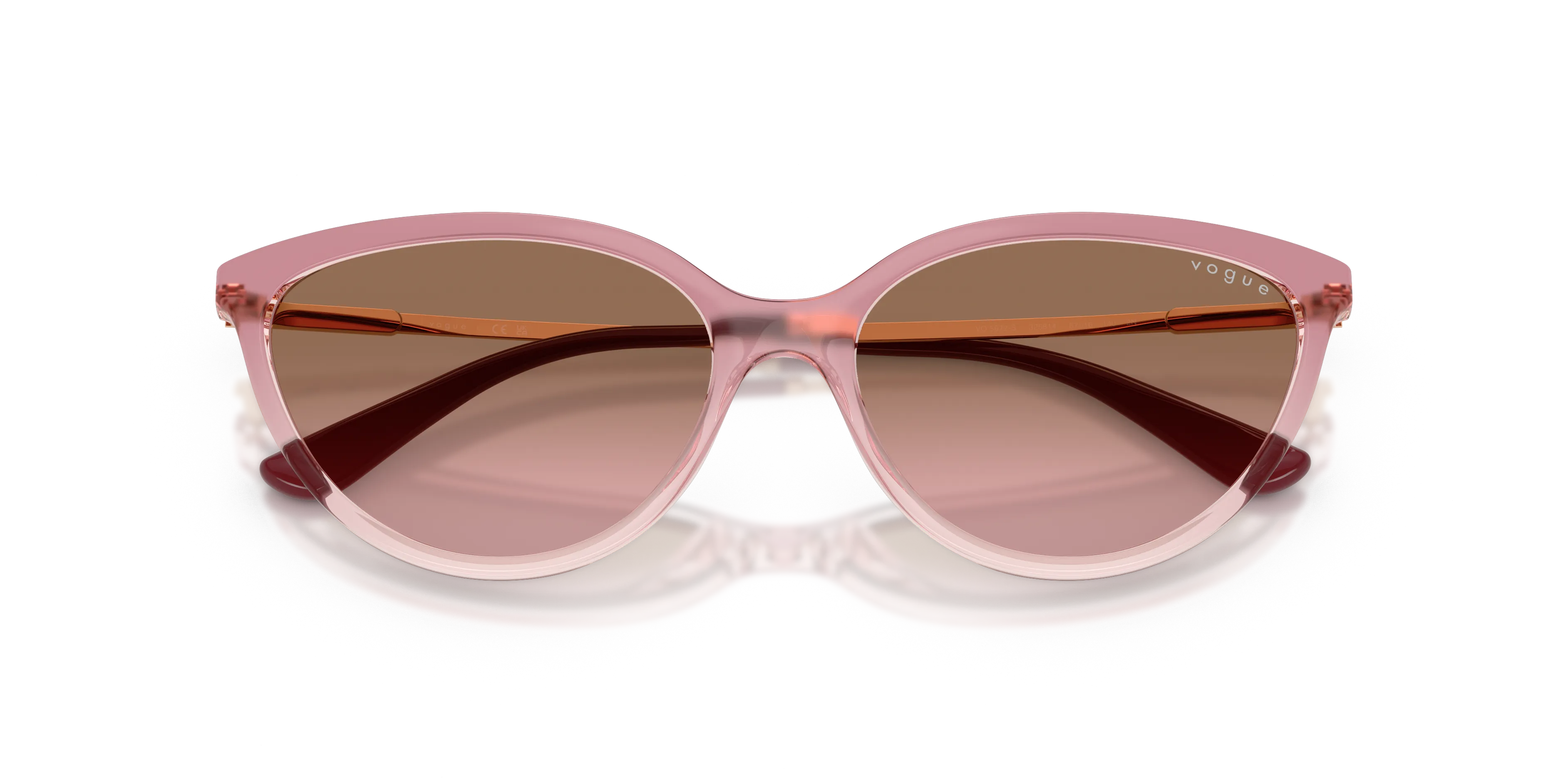 VOGUE EYEWEAR VO5672S 325814 Occhiali da sole Nylon Rosa Rosa Cat Eye Normale Sfumato - immagine 2