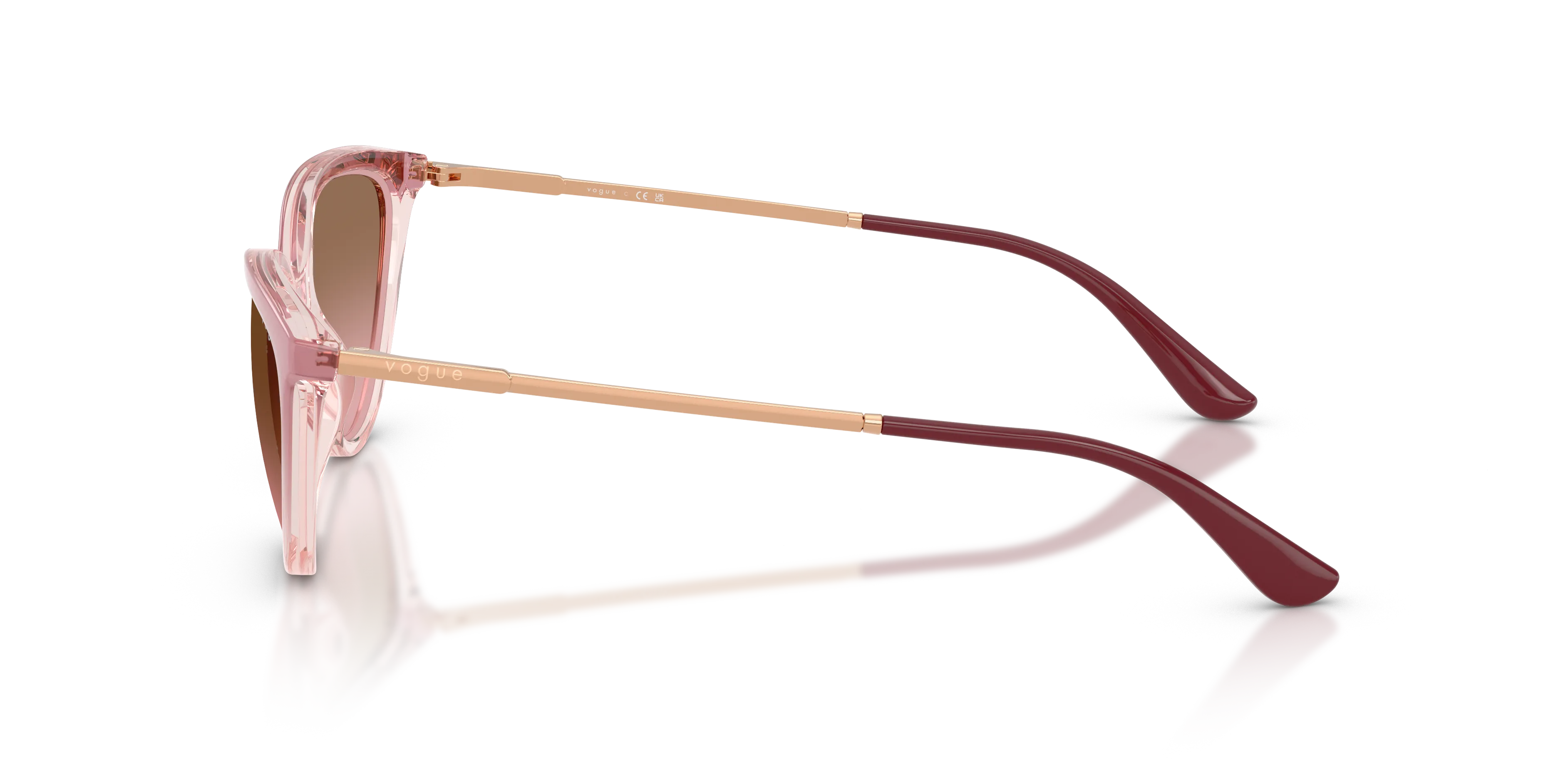 VOGUE EYEWEAR VO5672S 325814 Occhiali da sole Nylon Rosa Rosa Cat Eye Normale Sfumato - immagine 4