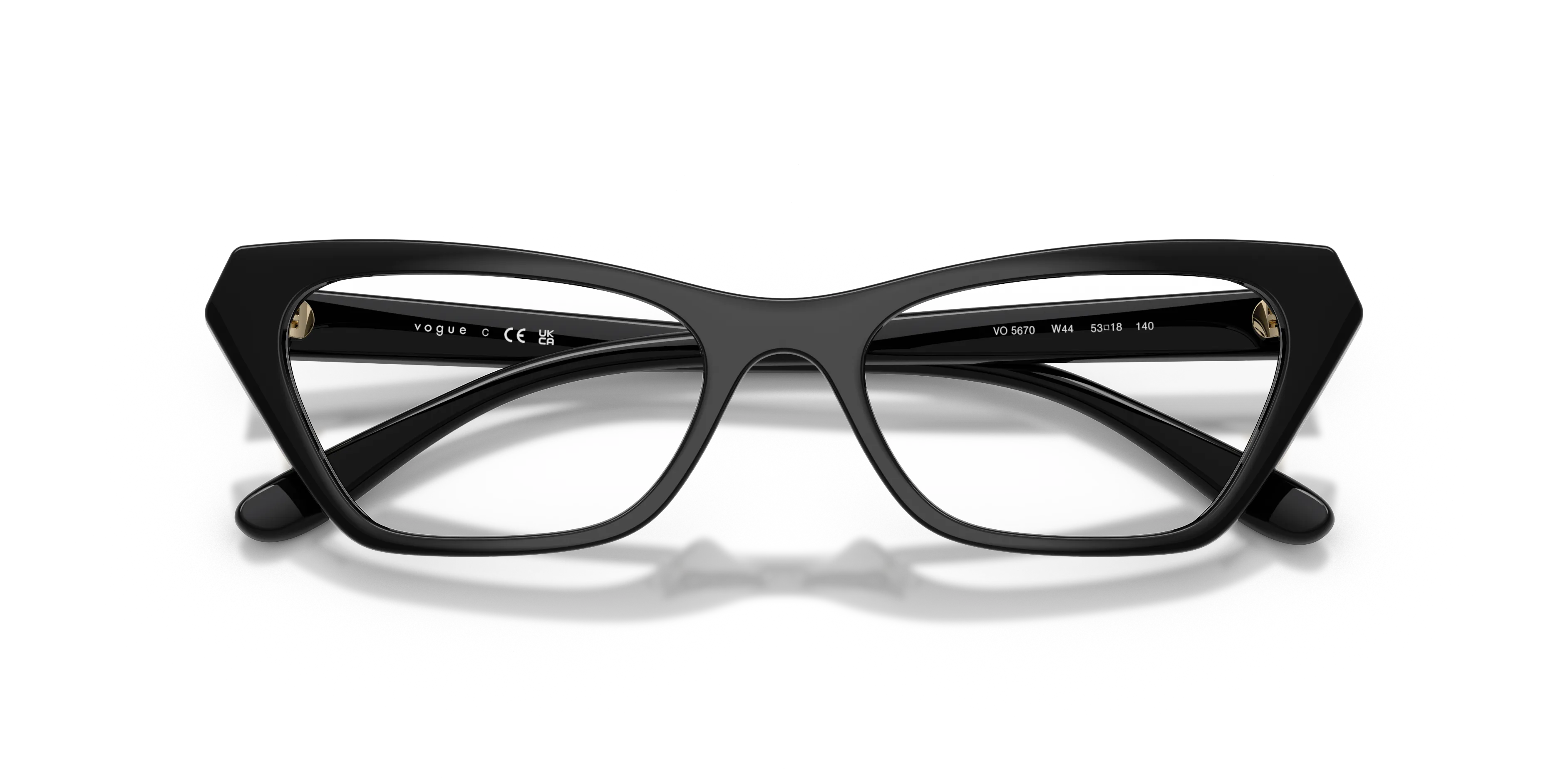 VOGUE EYEWEAR VO5670 W44 Montature da vista Nylon Nero Cat Eye Normale - immagine 2