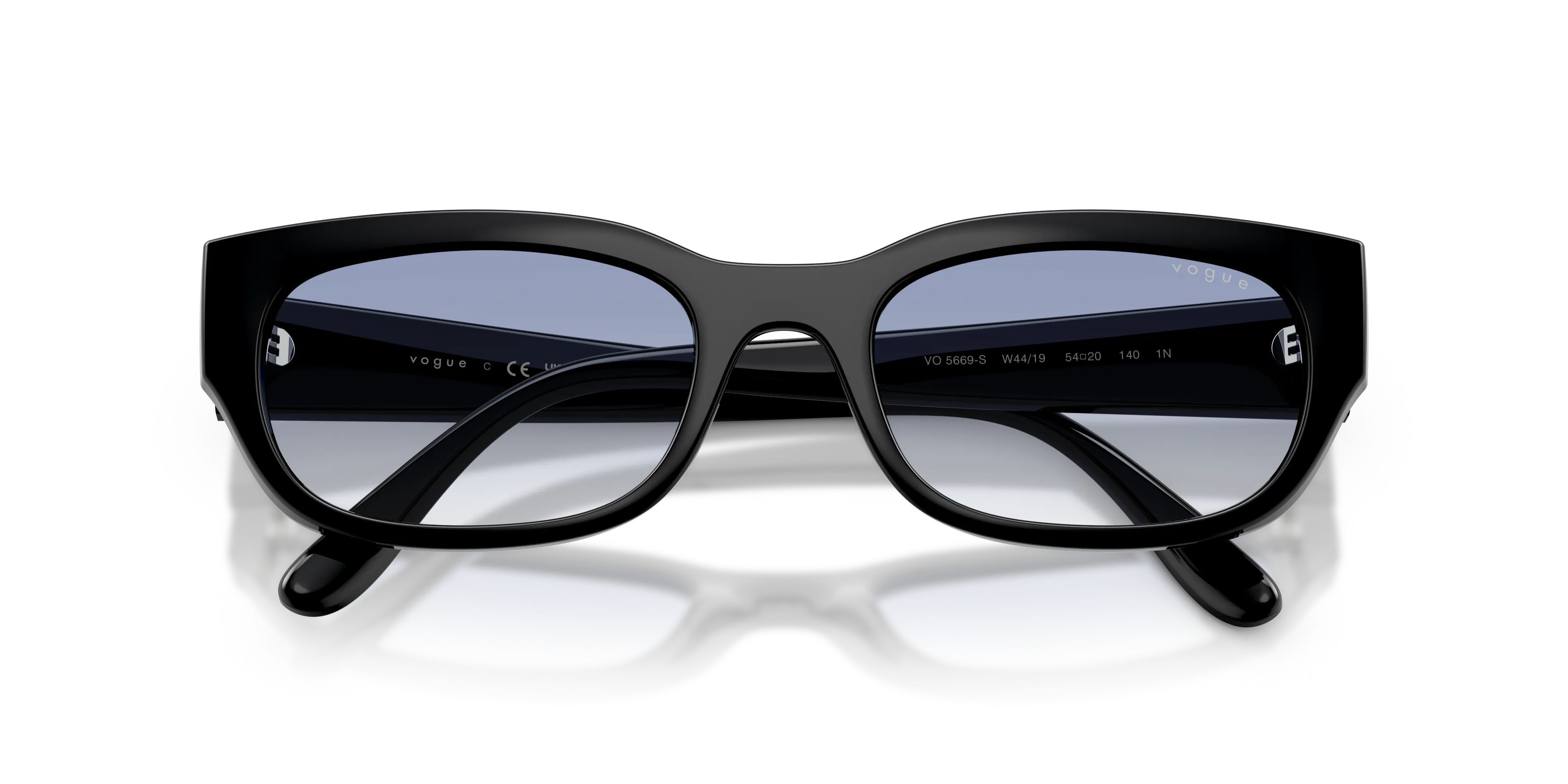 VOGUE EYEWEAR VO5669S W44/19 Occhiali da sole Nylon Nero Blu Pillow Normale Sfumato - immagine 2