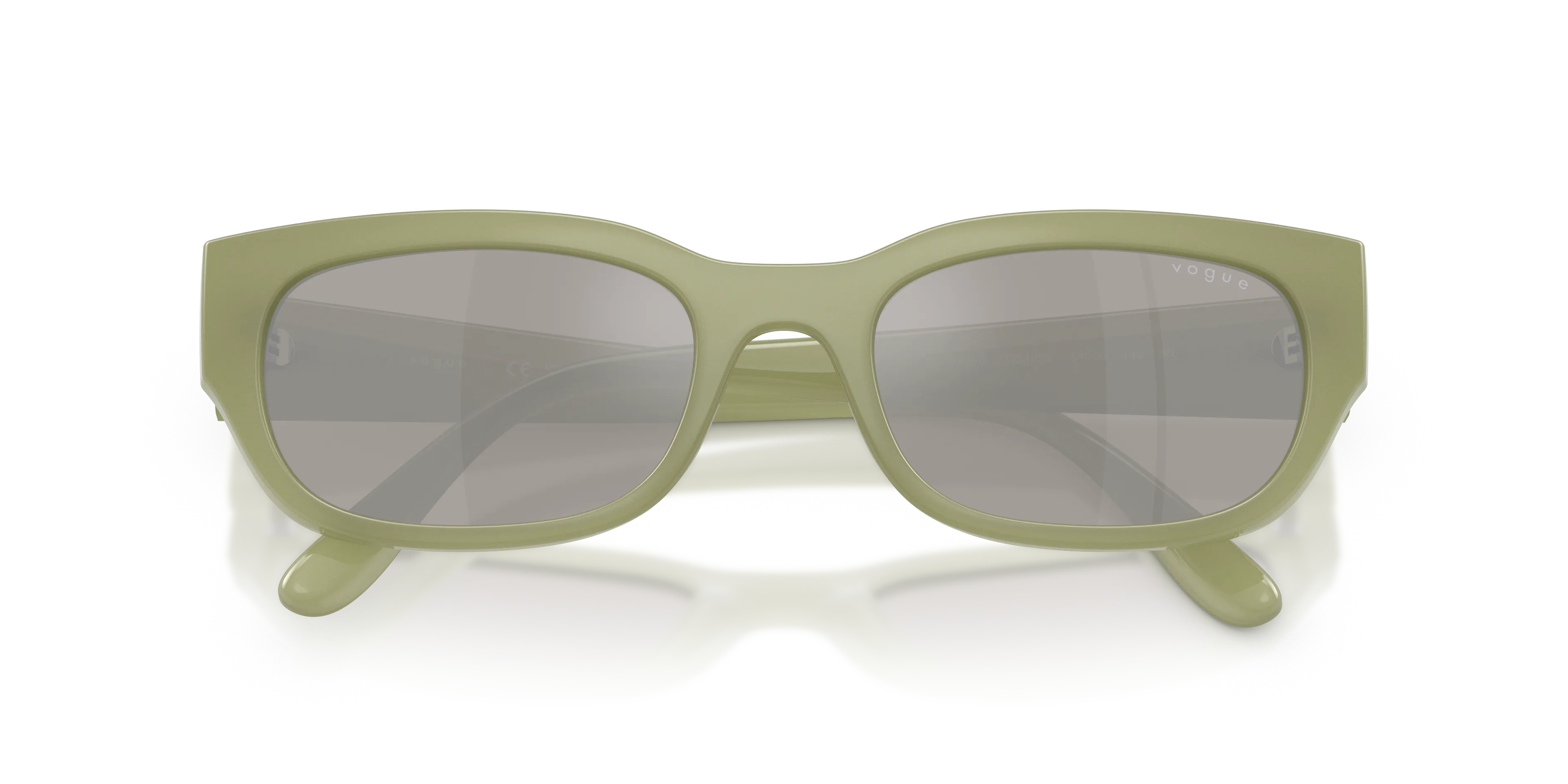 VOGUE EYEWEAR VO5669S 32546G Occhiali da sole Nylon Verde Grigio Pillow Specchiate - immagine 2