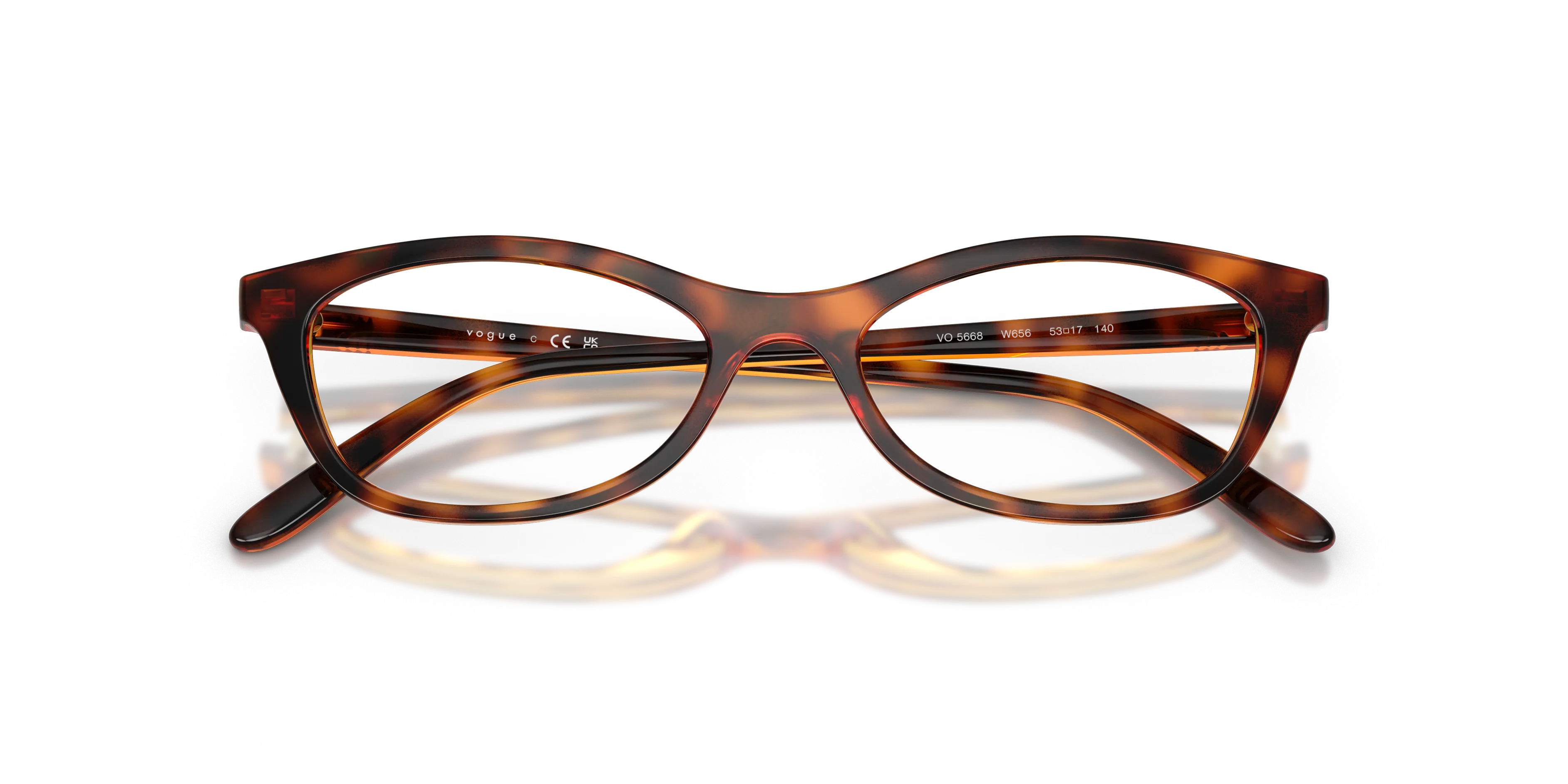 VOGUE EYEWEAR VO5668 W656 Montature da vista Nylon Marrone Cat Eye Normale - immagine 2