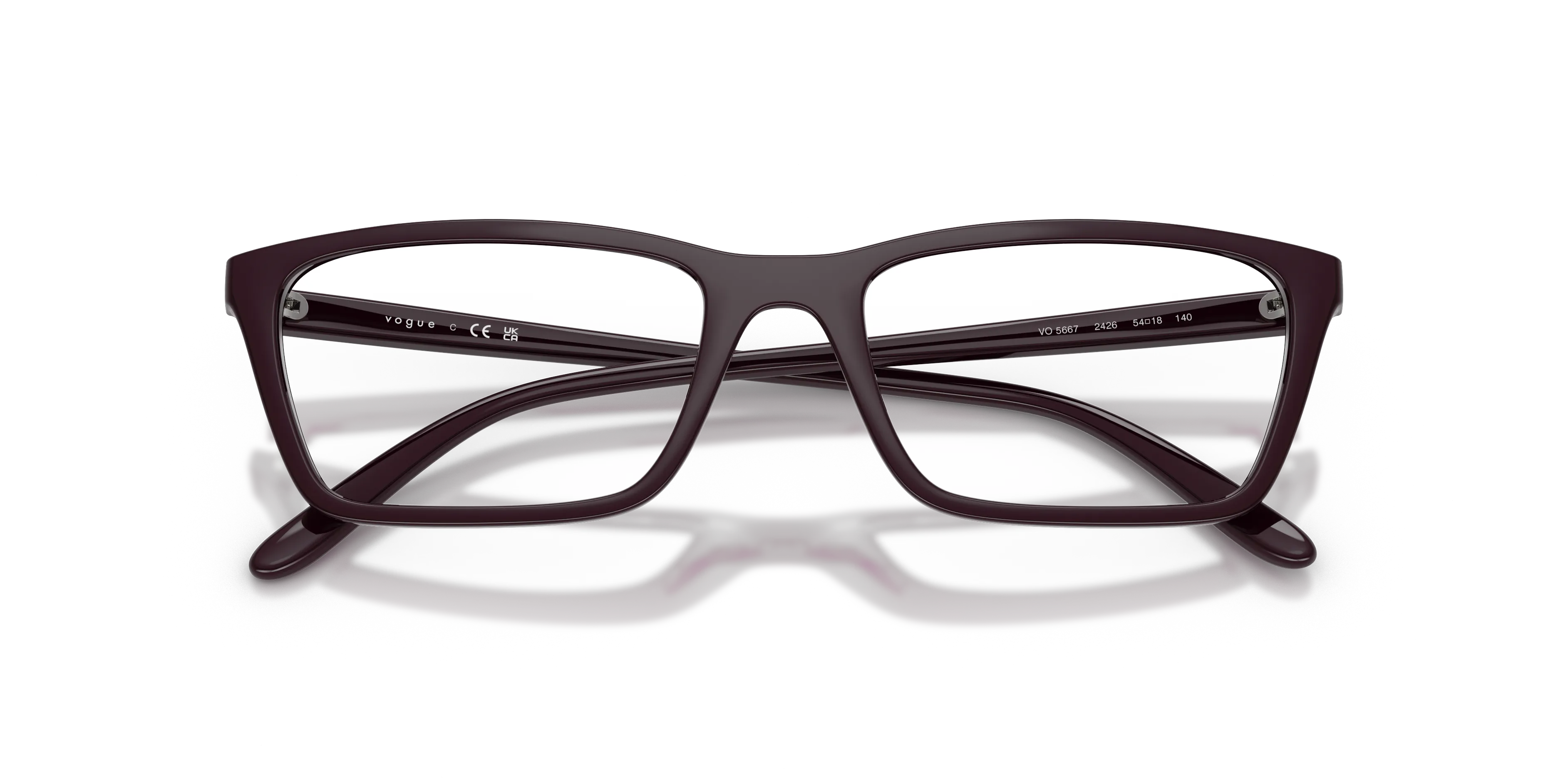 VOGUE EYEWEAR VO5667 2426 Montature da vista Nylon Viola Pillow Normale - immagine 2