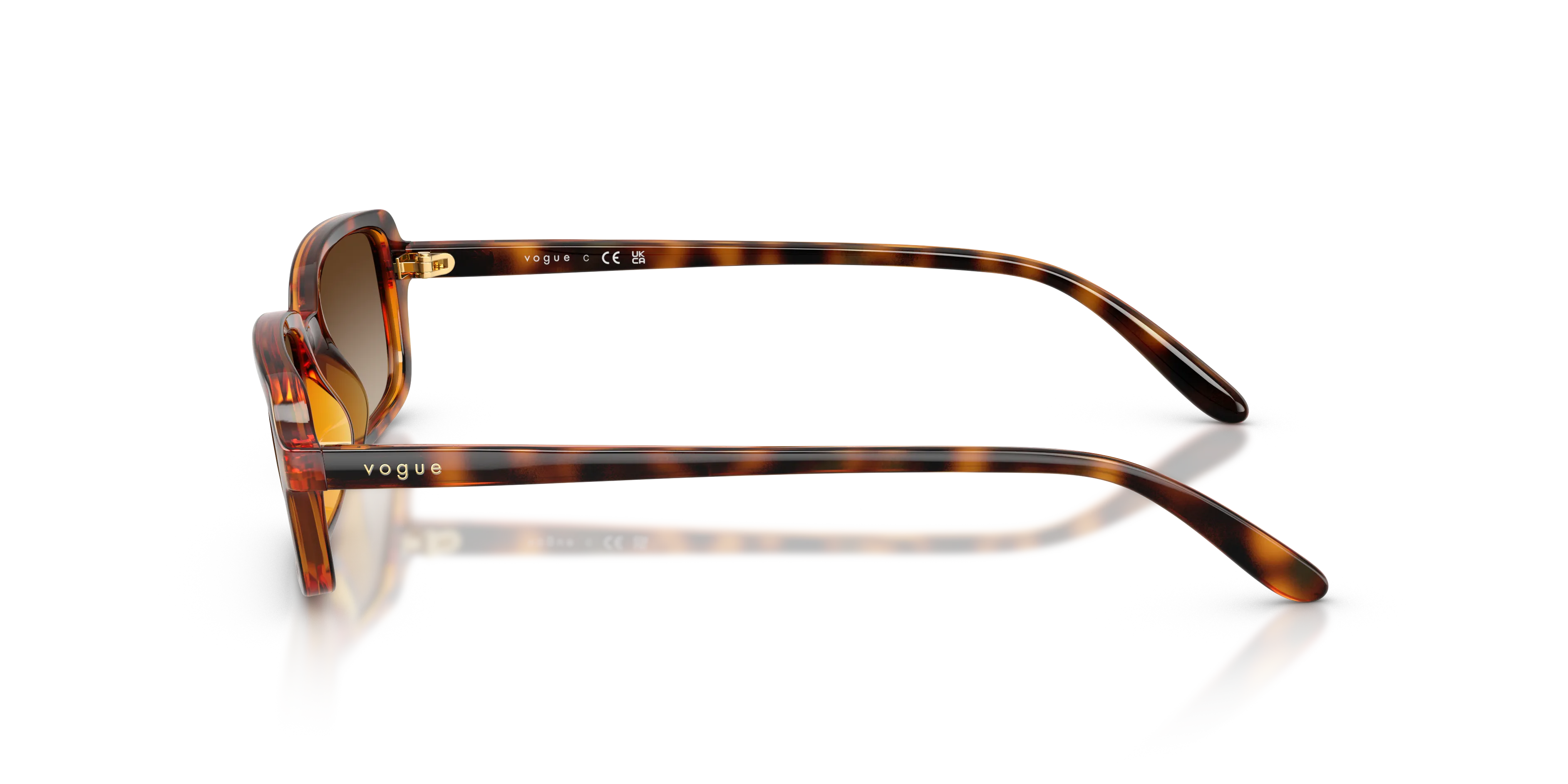 VOGUE EYEWEAR VO5666S W65613 Occhiali da sole Nylon Marrone Marrone Pillow Normale Sfumato - immagine 4
