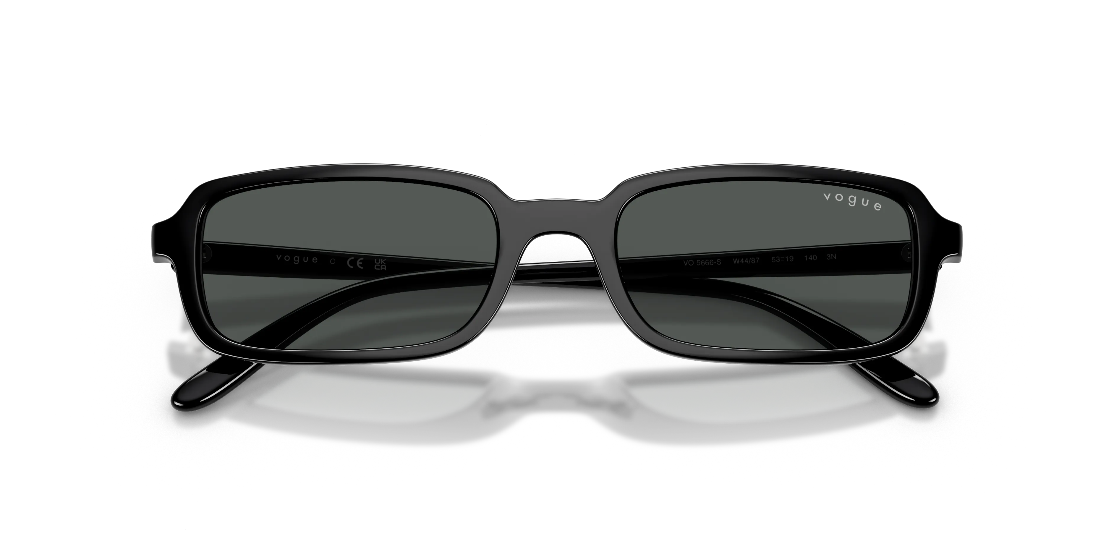 VOGUE EYEWEAR VO5666S W44/87 Occhiali da sole Nylon Nero Grigio Pillow Normale - immagine 2