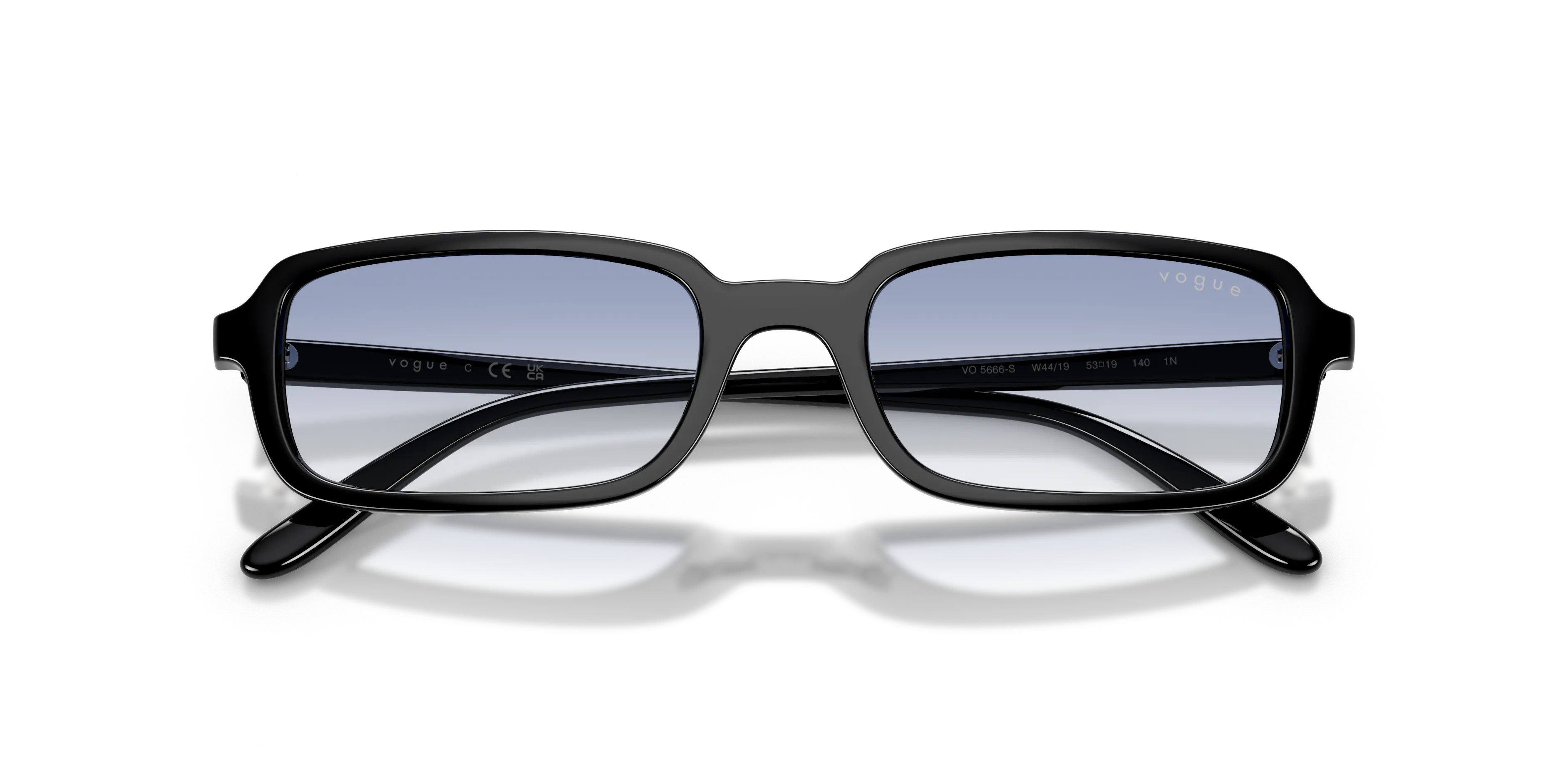 VOGUE EYEWEAR VO5666S W44/19 Occhiali da sole Nylon Nero Blu Pillow Normale Sfumato - immagine 2