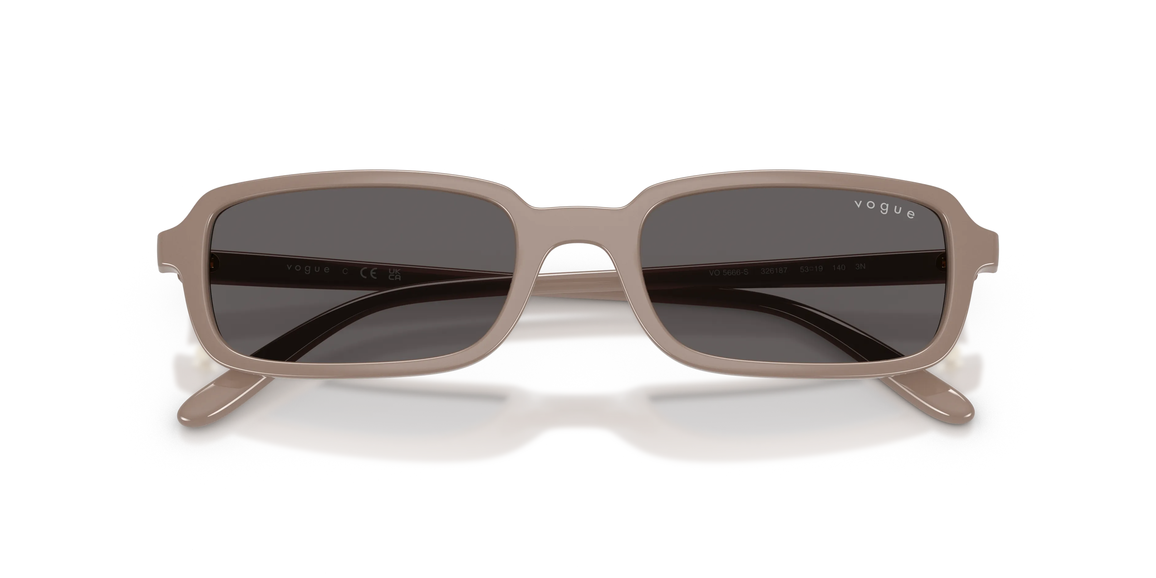 VOGUE EYEWEAR VO5666S 326187 Occhiali da sole Nylon Beige Grigio Pillow Normale - immagine 2