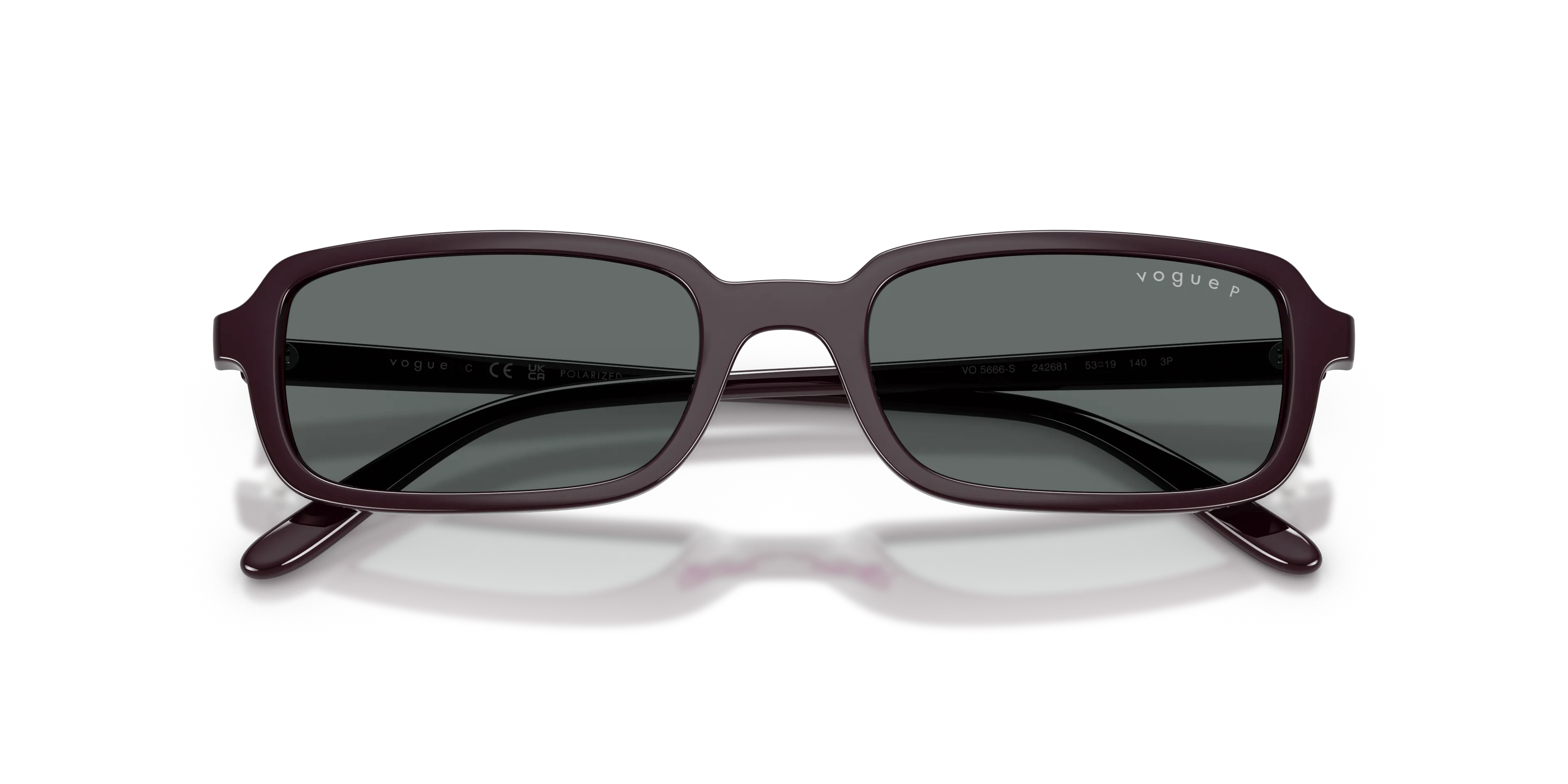 VOGUE EYEWEAR VO5666S 242681 Occhiali da sole Nylon Rosso Grigio Pillow Polarizzata - immagine 2