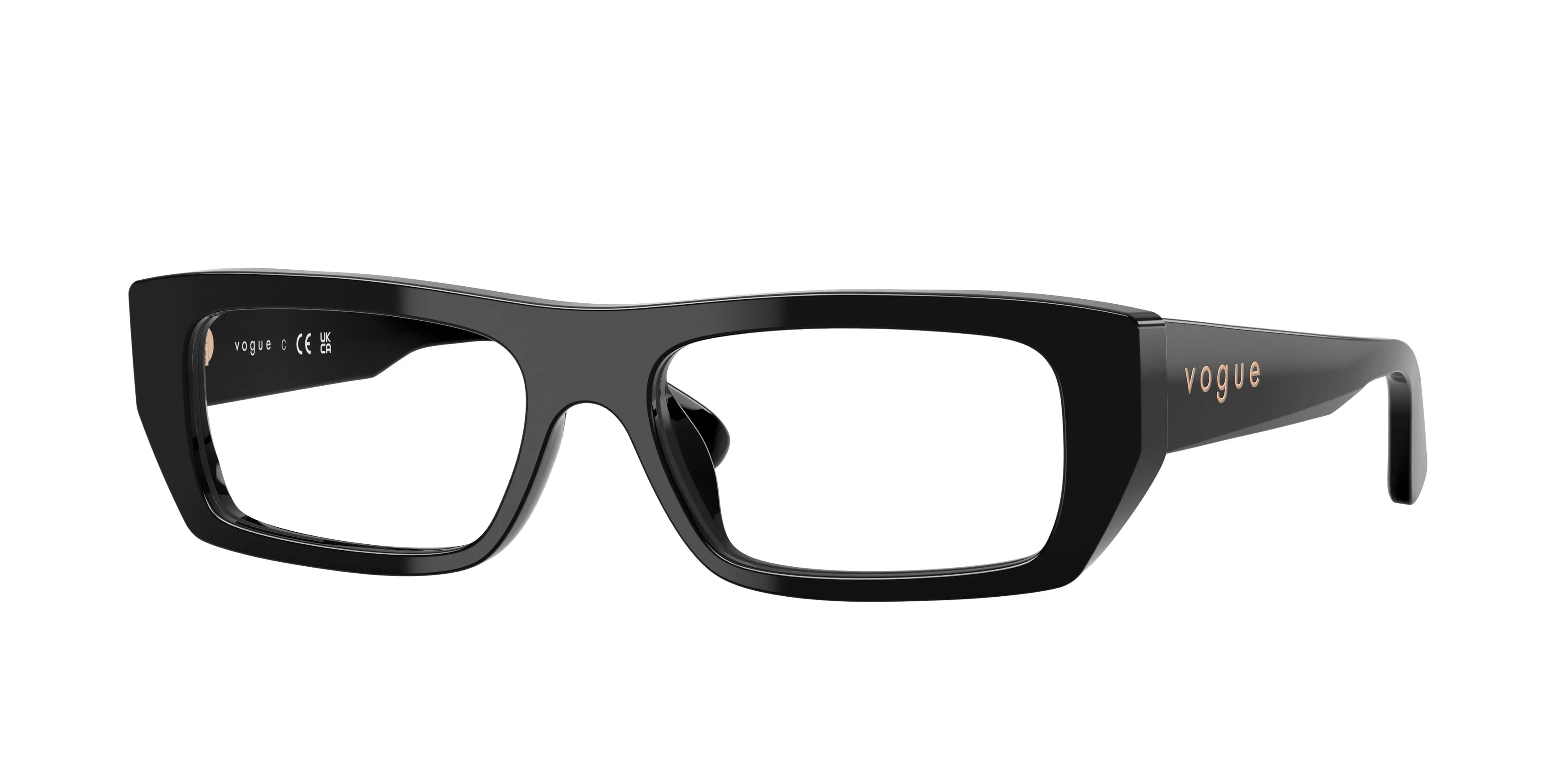 VOGUE EYEWEAR VO5660U W44 Montature da vista Acetato Nero Squadrata Normale - immagine 1