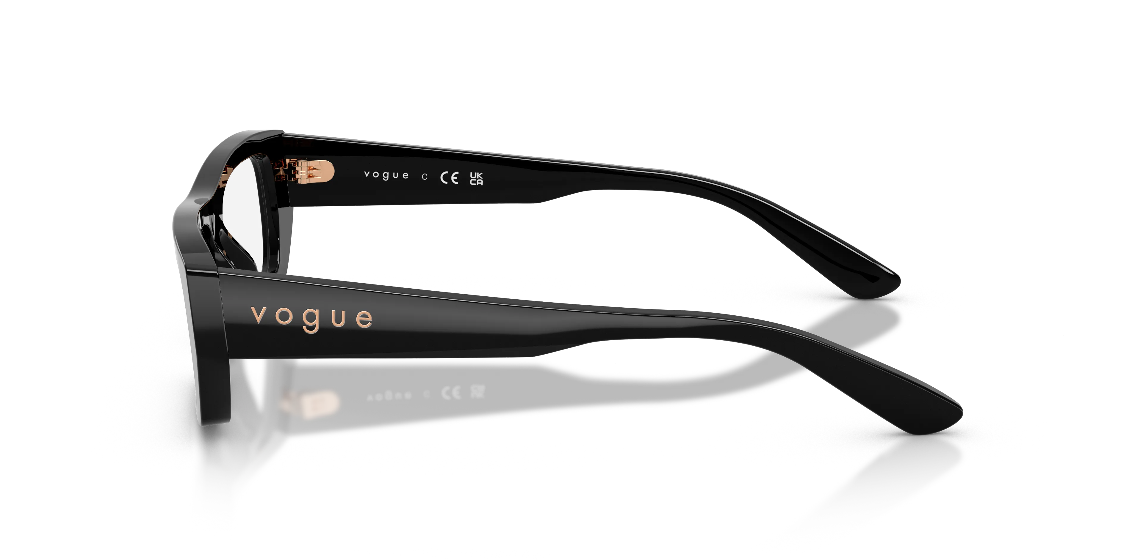 VOGUE EYEWEAR VO5660U W44 Montature da vista Acetato Nero Squadrata Normale - immagine 4