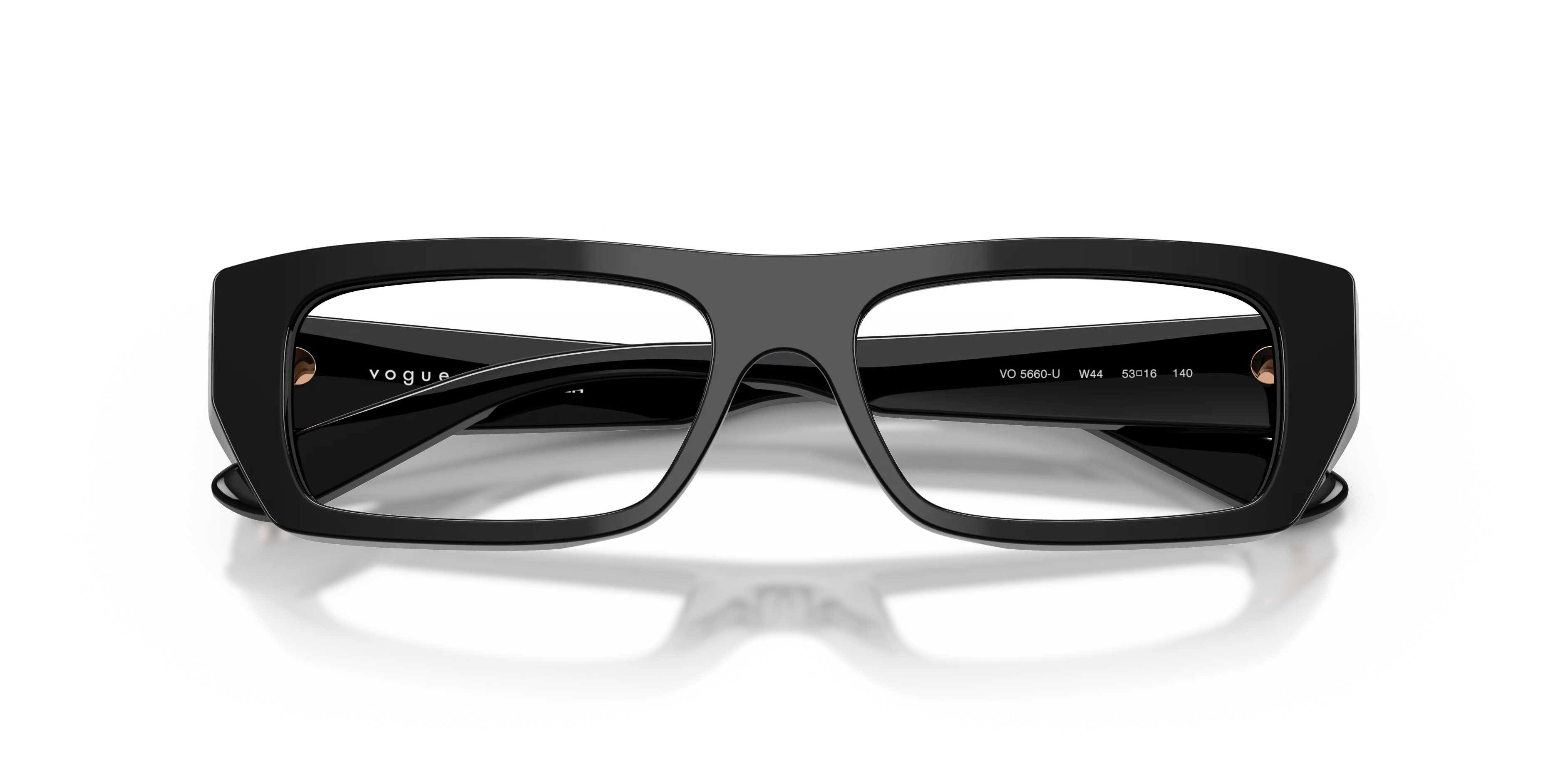 VOGUE EYEWEAR VO5660U W44 Montature da vista Acetato Nero Squadrata Normale - immagine 2
