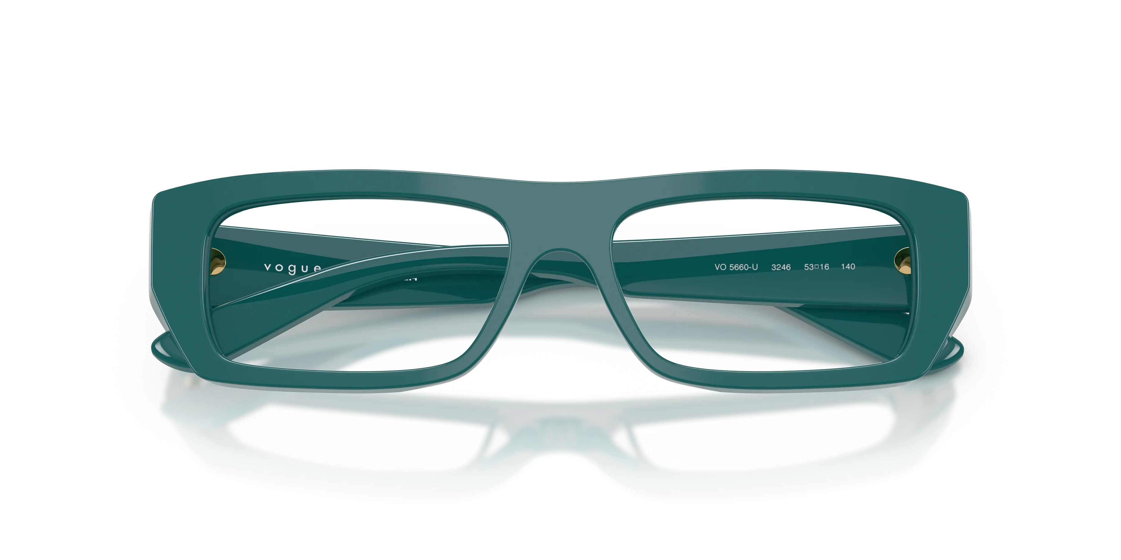 VOGUE EYEWEAR VO5660U 3246 Montature da vista Acetato Verde Squadrata Normale - immagine 2