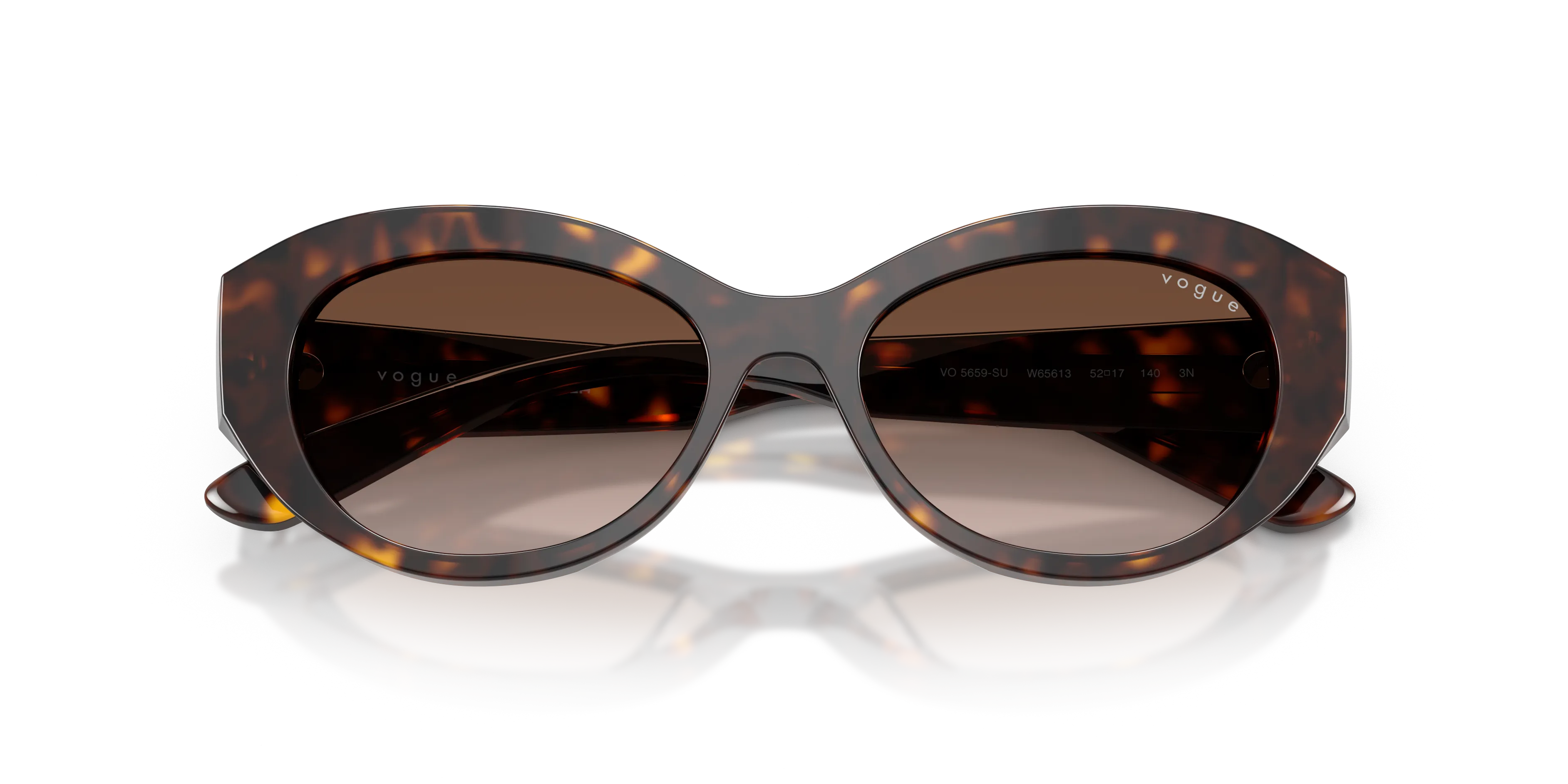 VOGUE EYEWEAR VO5659SU W65613 Occhiali da sole Acetato Marrone Marrone Geometrica Normale Sfumato - immagine 2