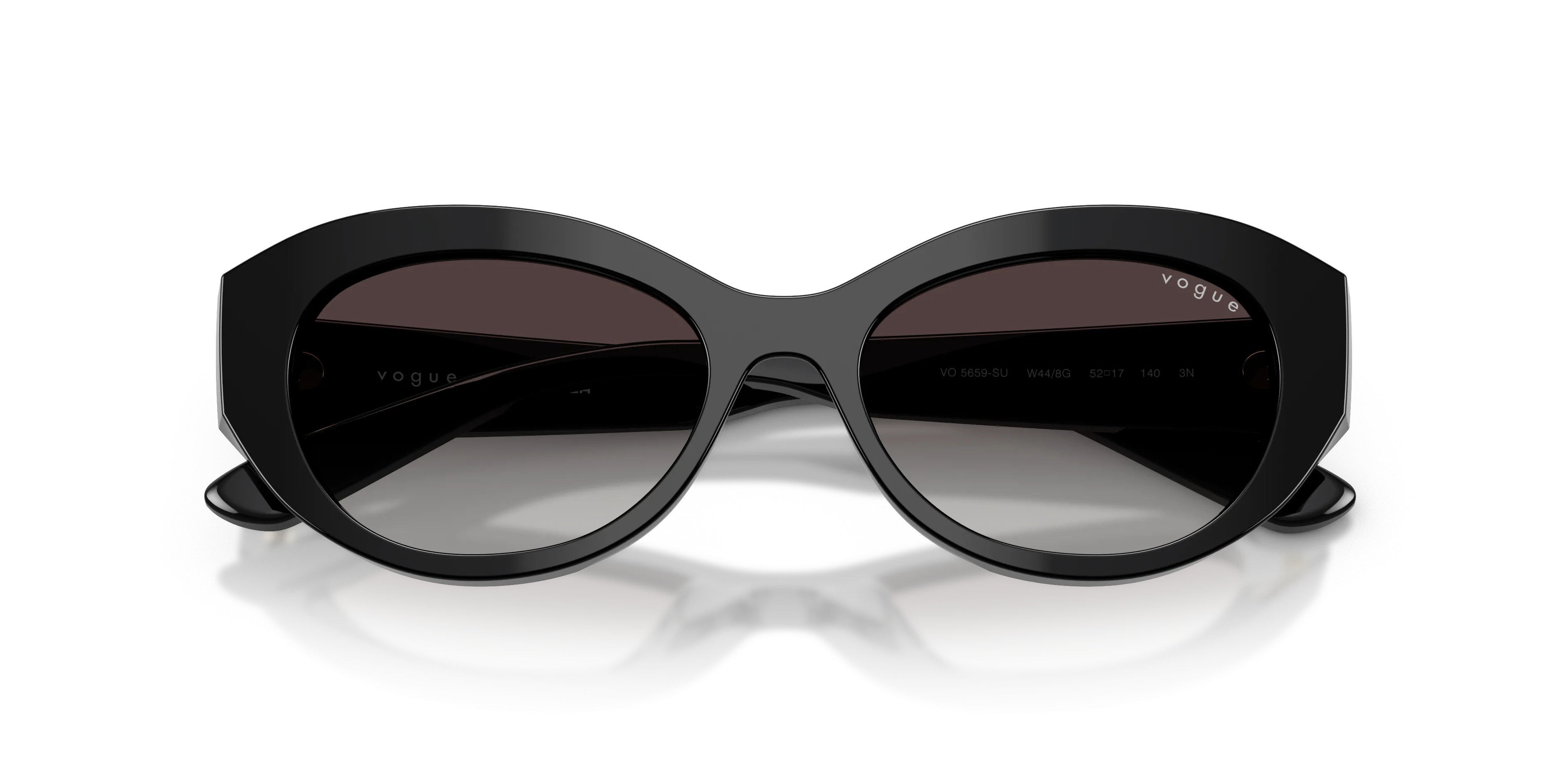 VOGUE EYEWEAR VO5659SU W44/8G Occhiali da sole Acetato Nero Grigio Geometrica Normale Sfumato - immagine 2