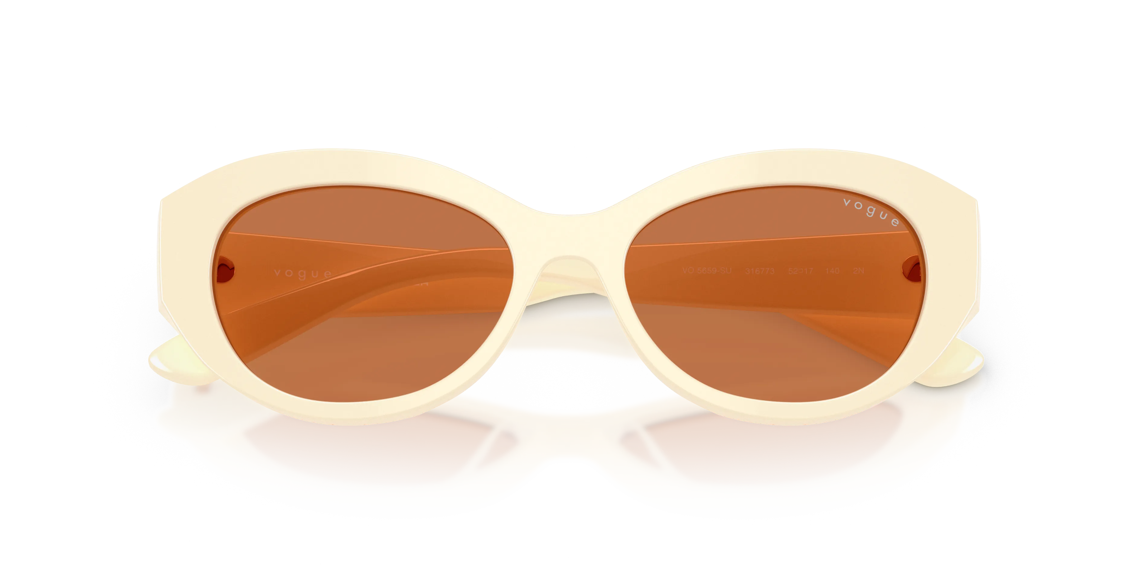 VOGUE EYEWEAR VO5659SU 316773 Occhiali da sole Acetato Bianco Marrone Geometrica Normale - immagine 2