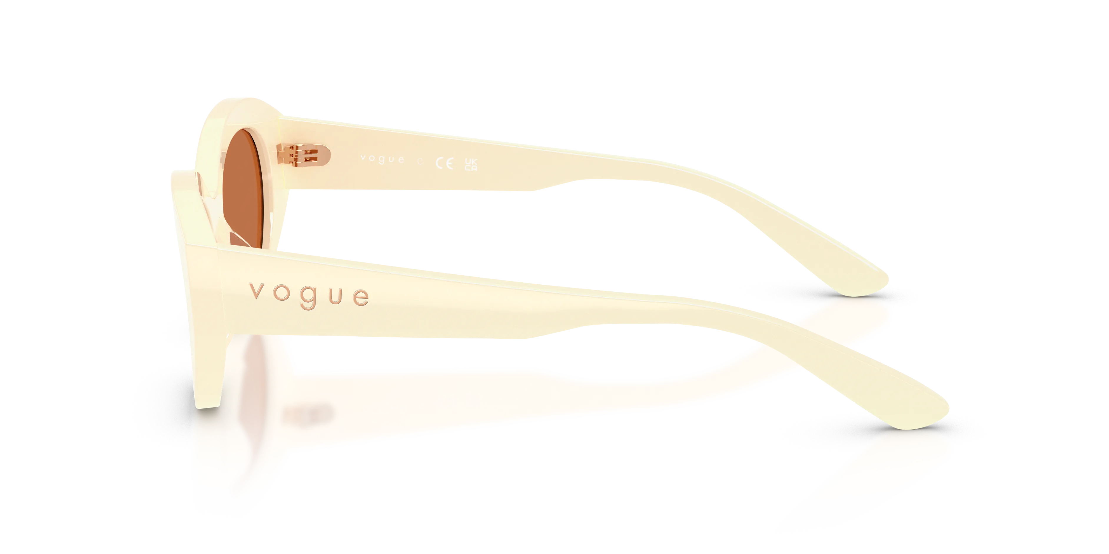 VOGUE EYEWEAR VO5659SU 316773 Occhiali da sole Acetato Bianco Marrone Geometrica Normale - immagine 4
