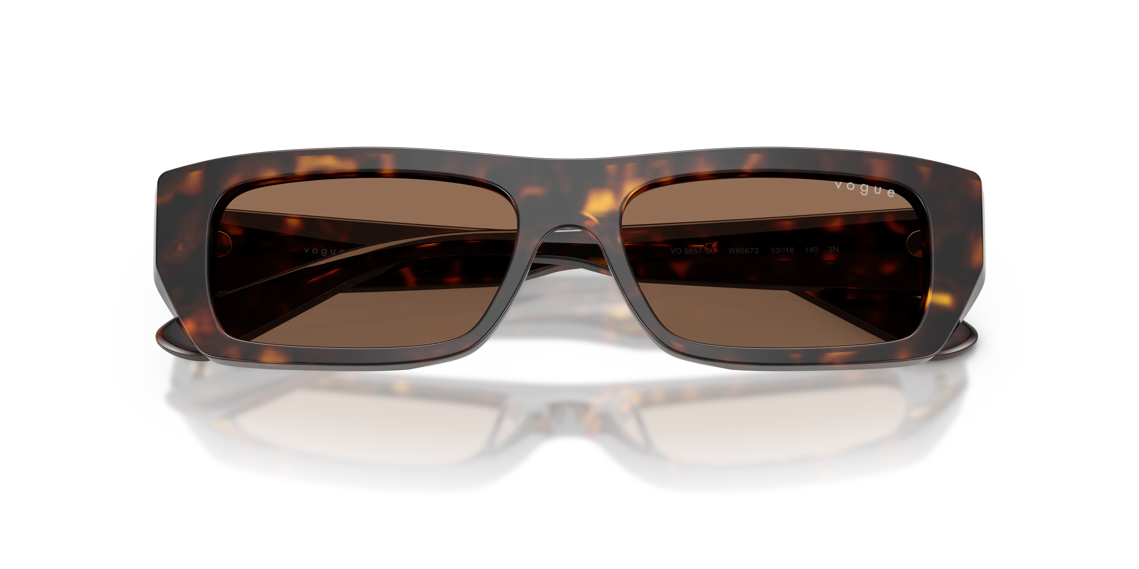VOGUE EYEWEAR VO5657SU W65673 Occhiali da sole Acetato Marrone Marrone Squadrata Normale - immagine 2