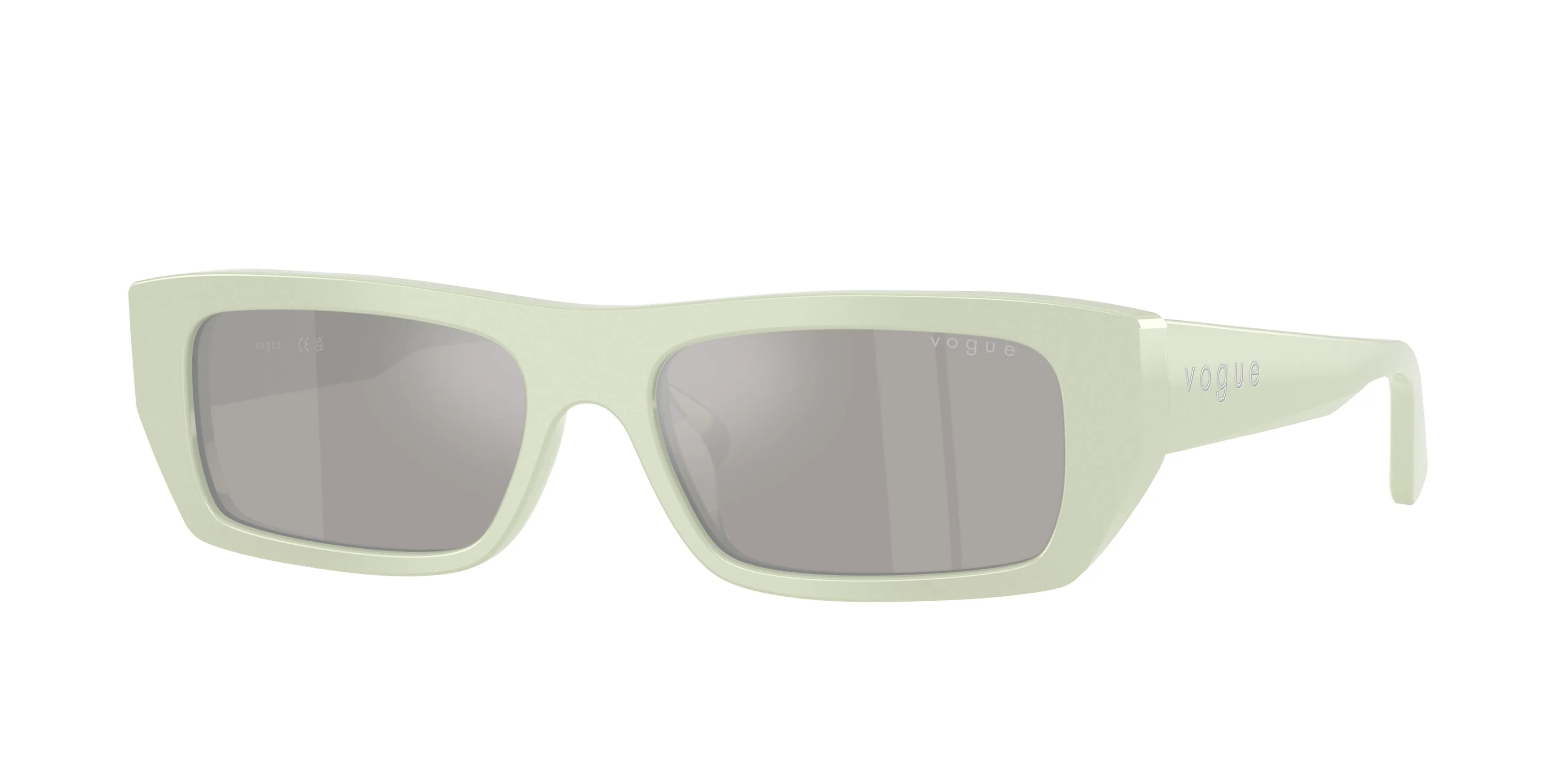 VOGUE EYEWEAR VO5657SU 32436G Occhiali da sole Acetato Verde Grigio Squadrata Specchiate - immagine 1