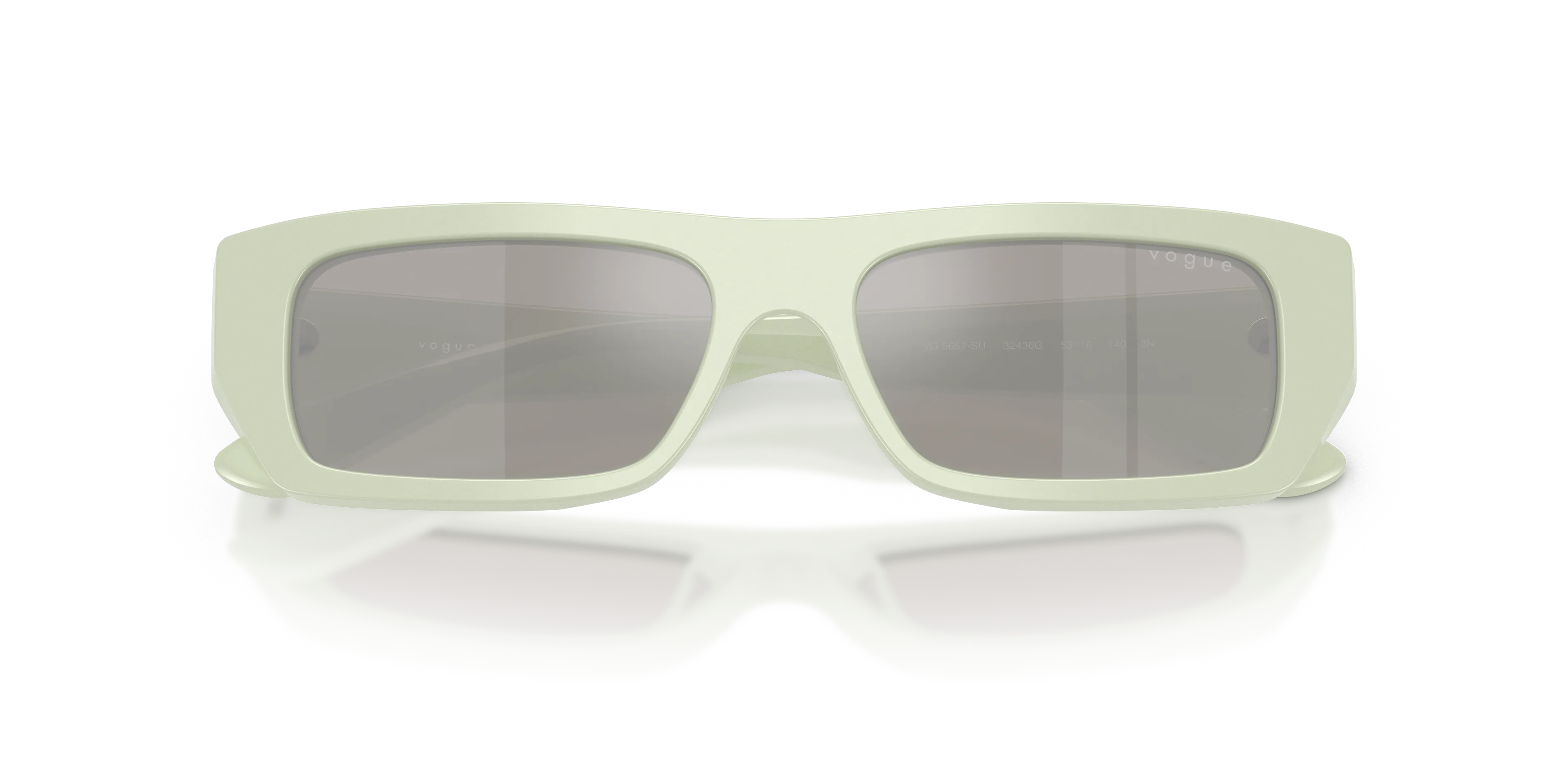 VOGUE EYEWEAR VO5657SU 32436G Occhiali da sole Acetato Verde Grigio Squadrata Specchiate - immagine 2