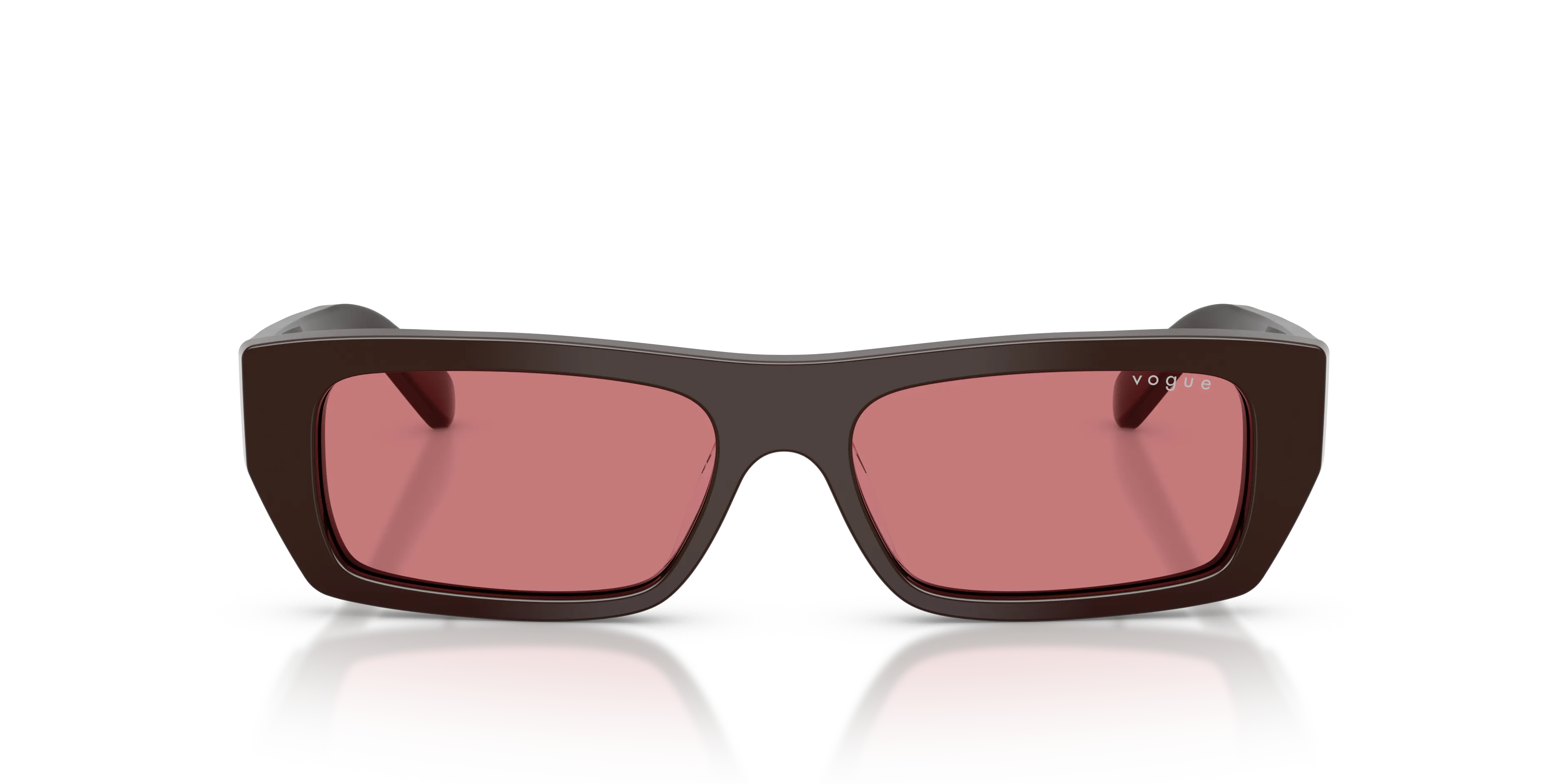 VOGUE EYEWEAR VO5657SU 324275 Occhiali da sole Acetato Marrone Rosso Squadrata Normale - immagine 3