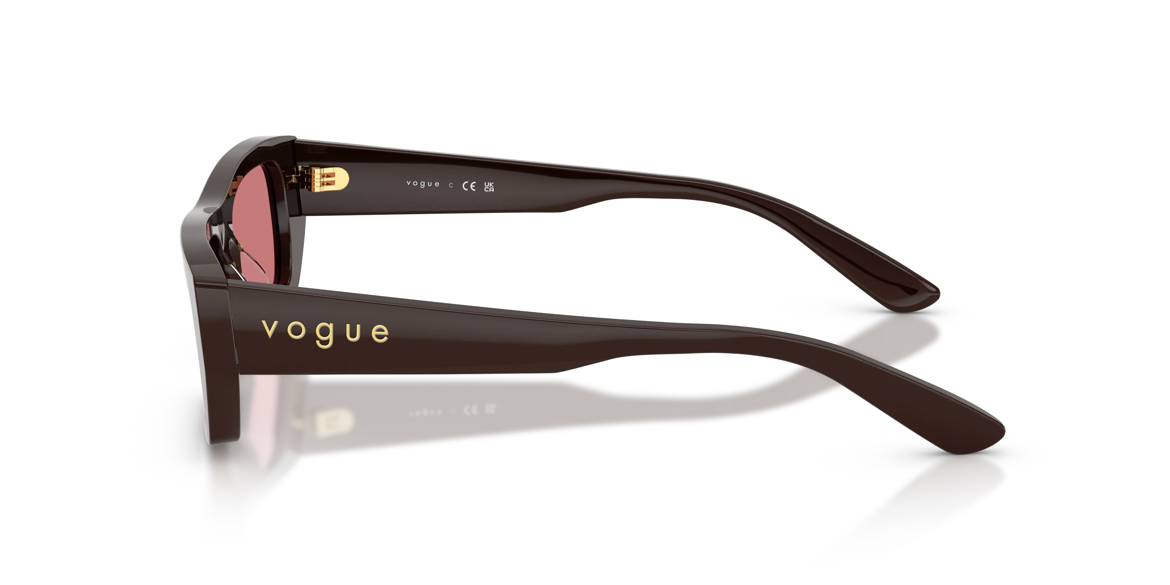 VOGUE EYEWEAR VO5657SU 324275 Occhiali da sole Acetato Marrone Rosso Squadrata Normale - immagine 4