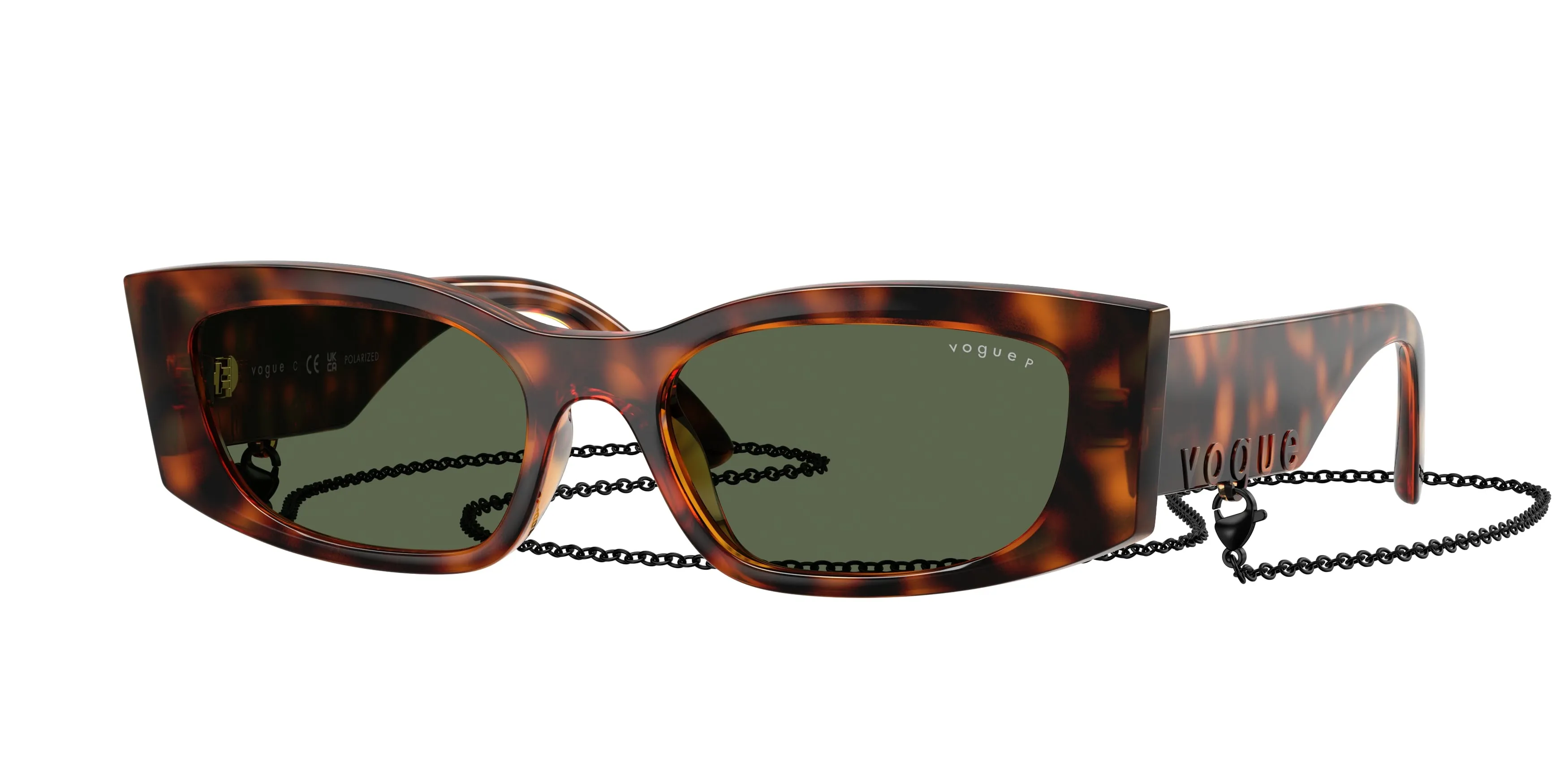 VOGUE EYEWEAR VO5655SU W6569A Occhiali da sole Nylon Marrone Verde Pillow Polarizzata - immagine 1
