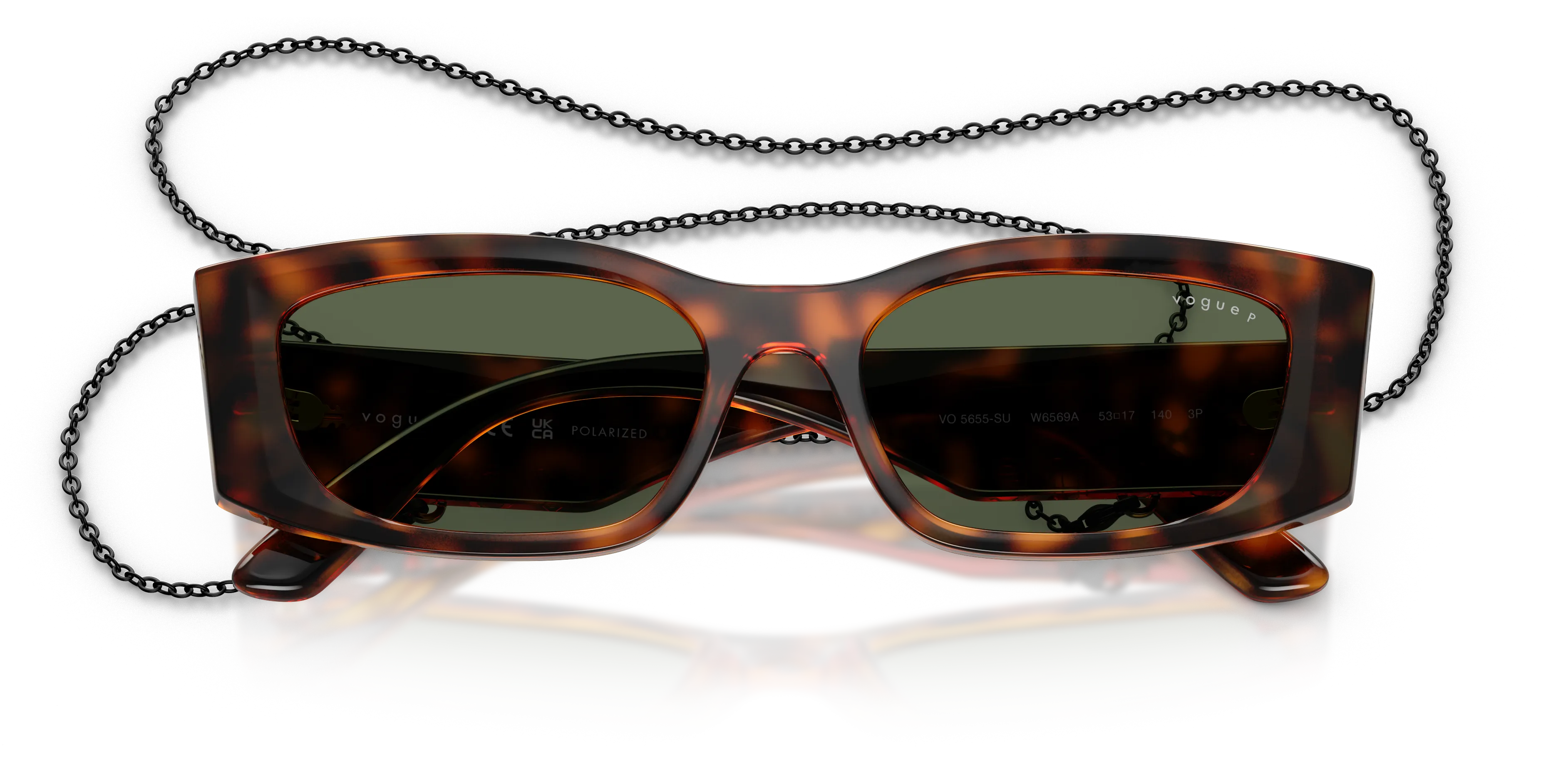 VOGUE EYEWEAR VO5655SU W6569A Occhiali da sole Nylon Marrone Verde Pillow Polarizzata - immagine 2