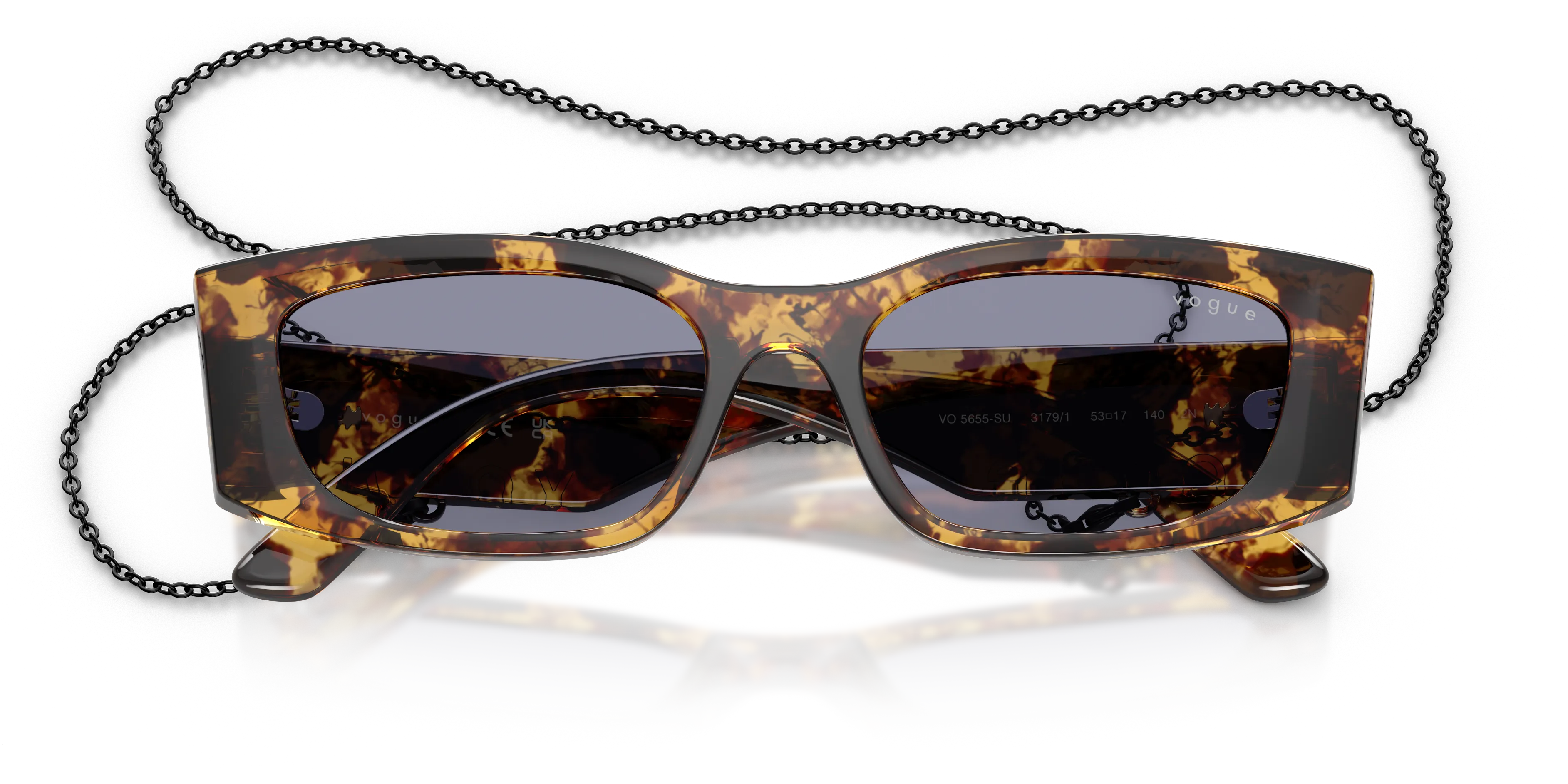 VOGUE EYEWEAR VO5655SU 3179/1 Occhiali da sole Nylon Tartaruga Grigio Pillow Normale - immagine 2