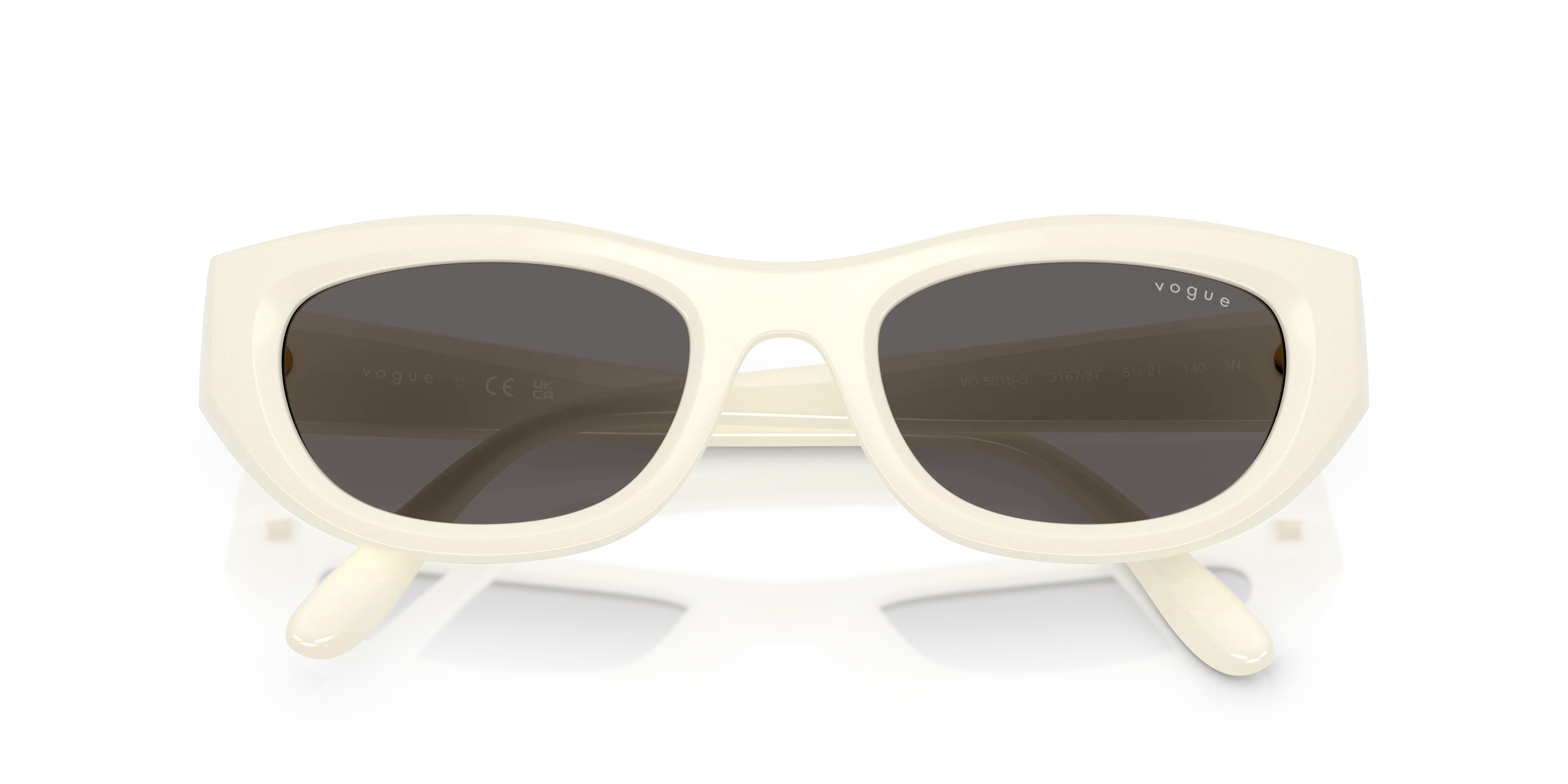 VOGUE EYEWEAR VO5616S 316787 Occhiali da sole Nylon Bianco Grigio Cat Eye Normale - immagine 2