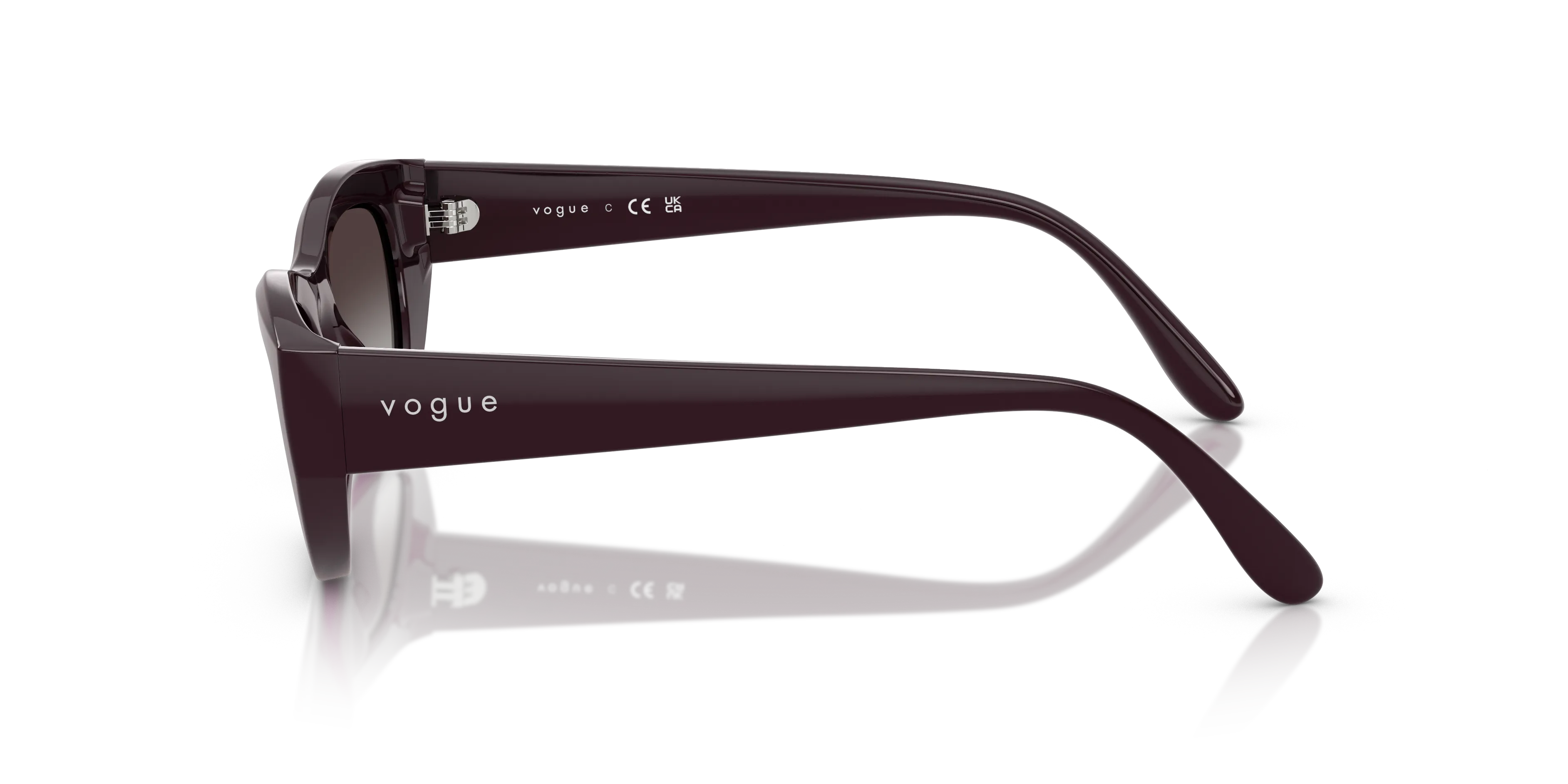 VOGUE EYEWEAR VO5616S 24268G Occhiali da sole Nylon Rosso Grigio Cat Eye Normale Sfumato - immagine 4